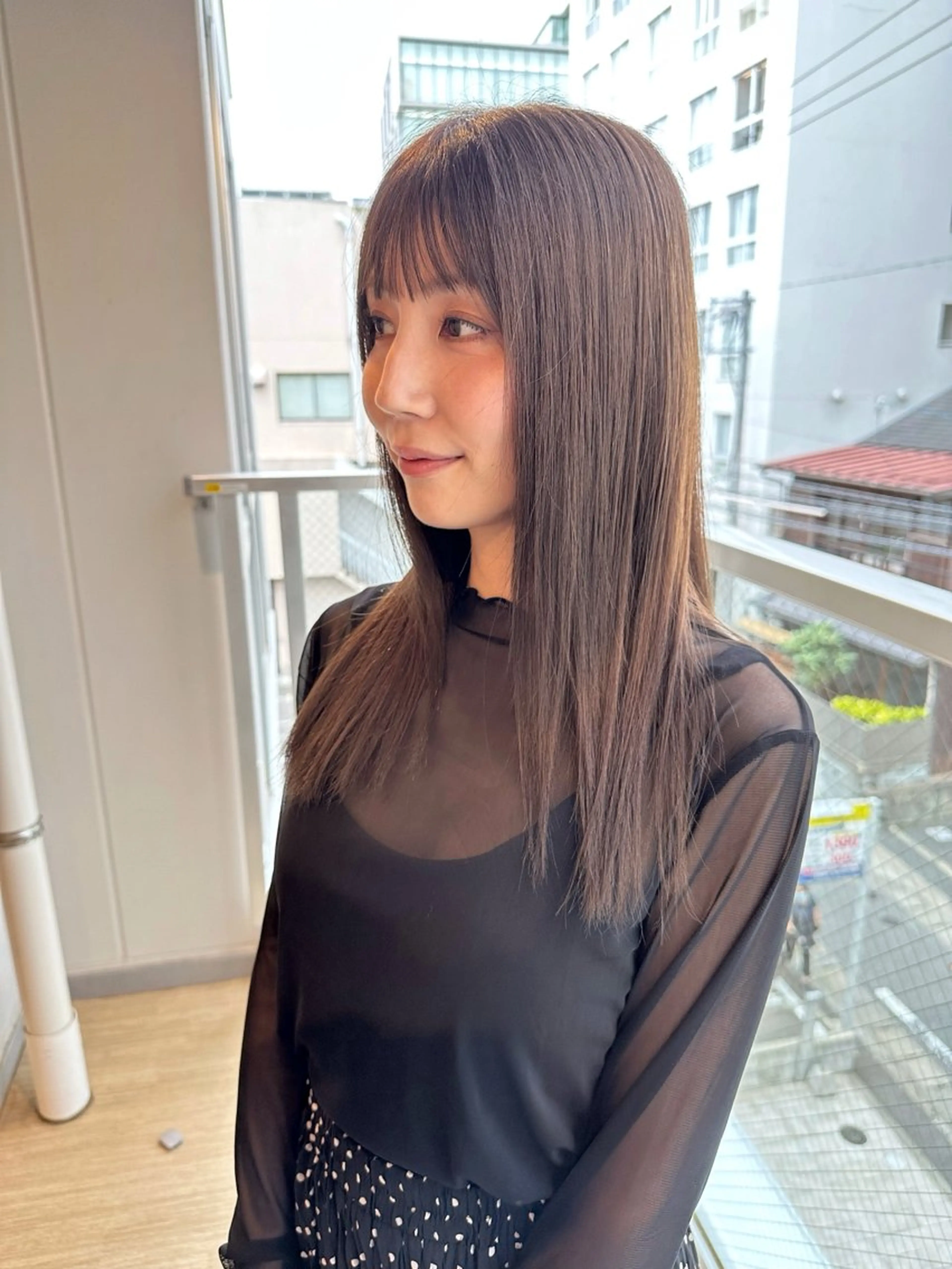 セミロング カラー カット ヘアカラー トリートメント 八谷 将平のヘアスタイル