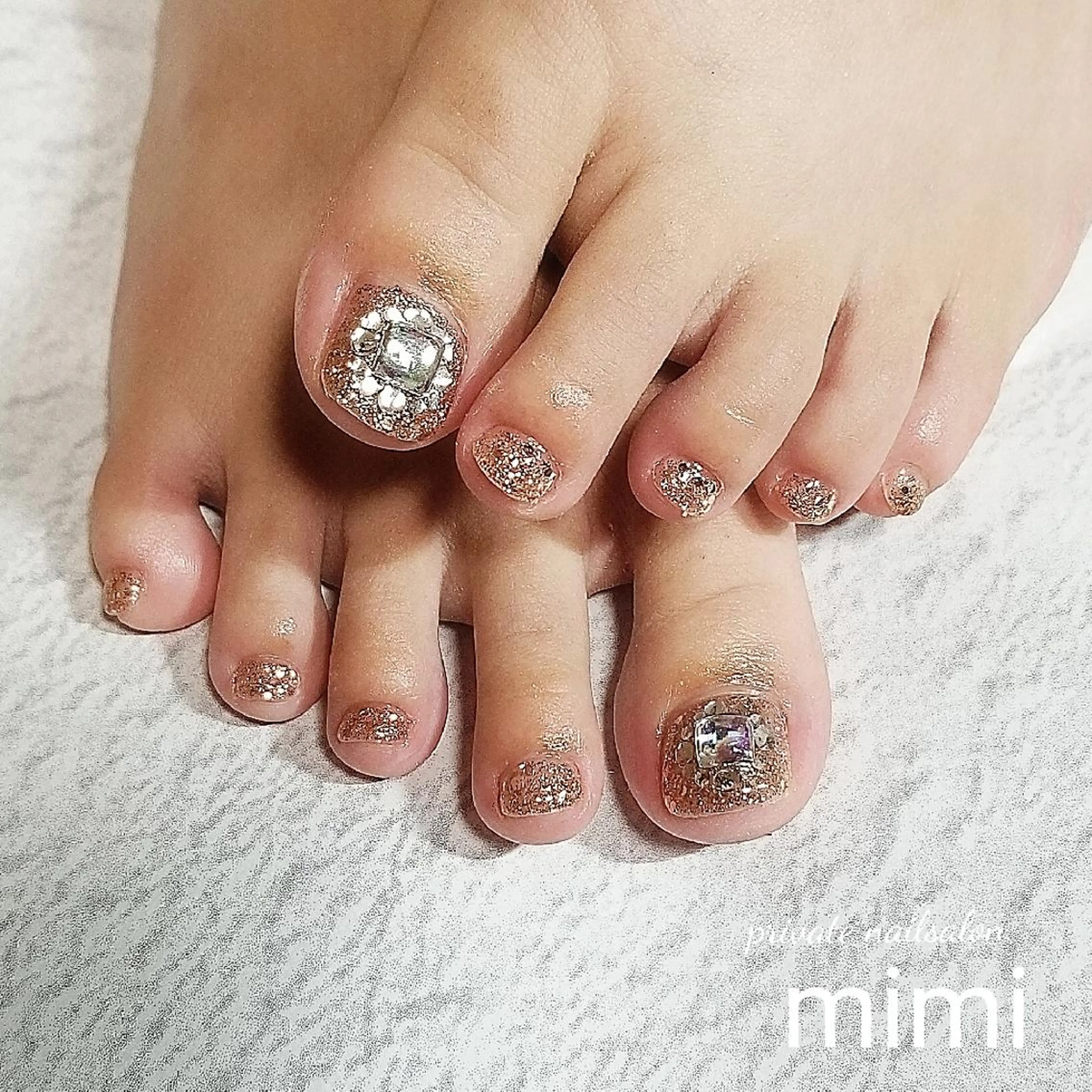 ネイル アートネイル キラキラネイル フットネイル 博多ネイル ｍｉｍｉのネイルデザイン