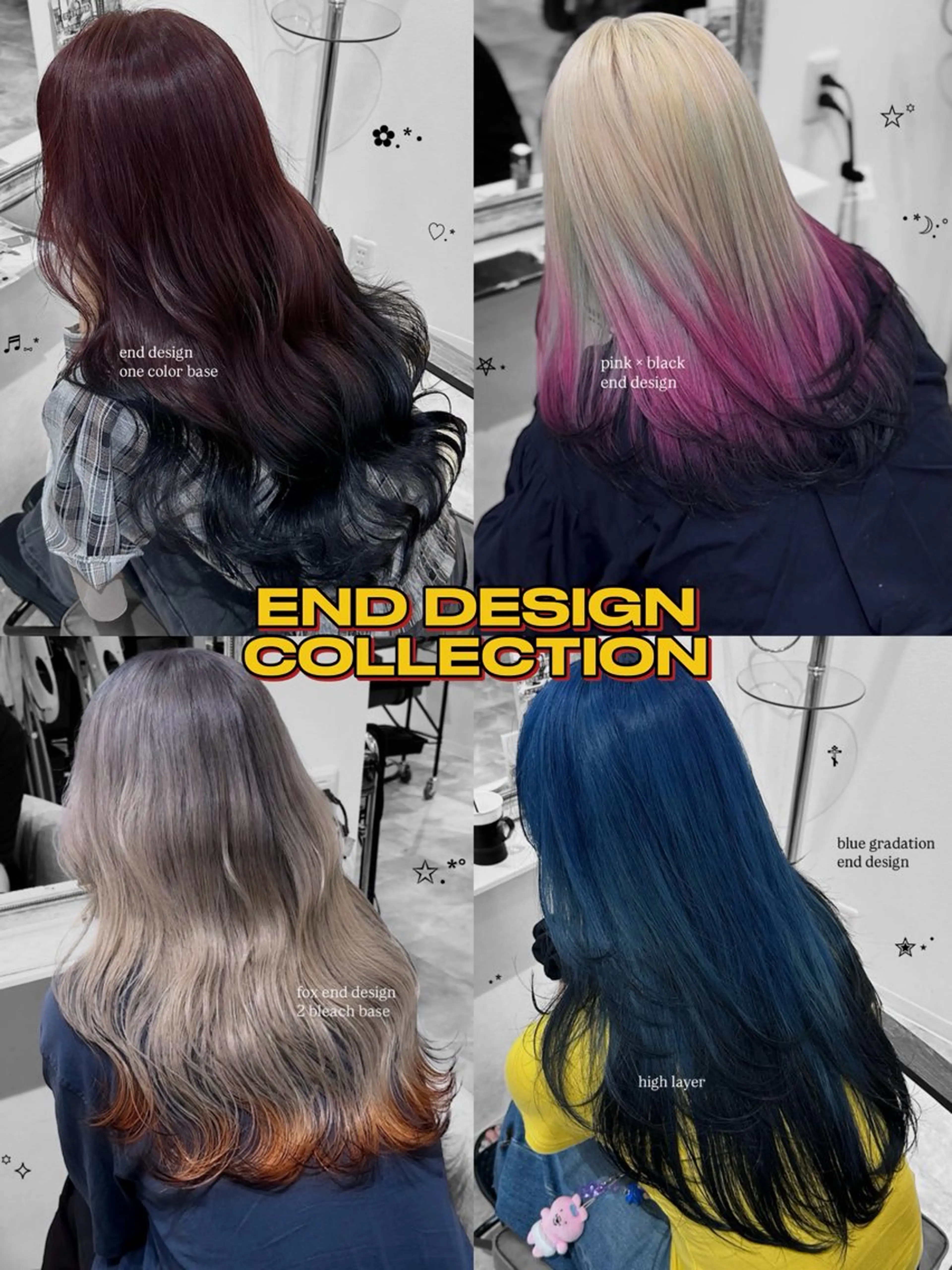 ロング カラー ヘアカラー トリートメント ura/デザイン/ ハイトーン/個性派のヘアスタイル