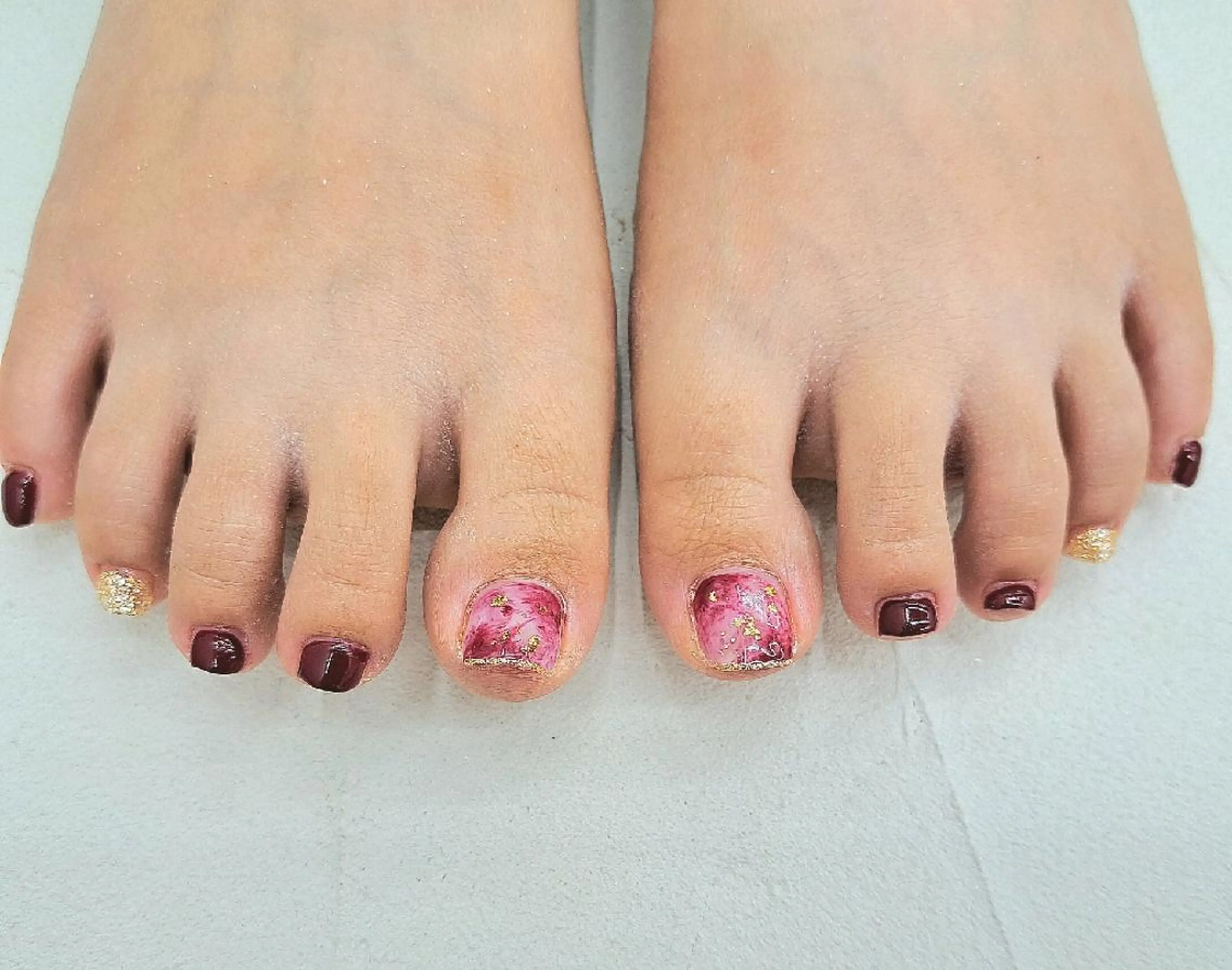 ネイル フットネイル フットネイル Bianca八王子 まえさだのネイルデザイン