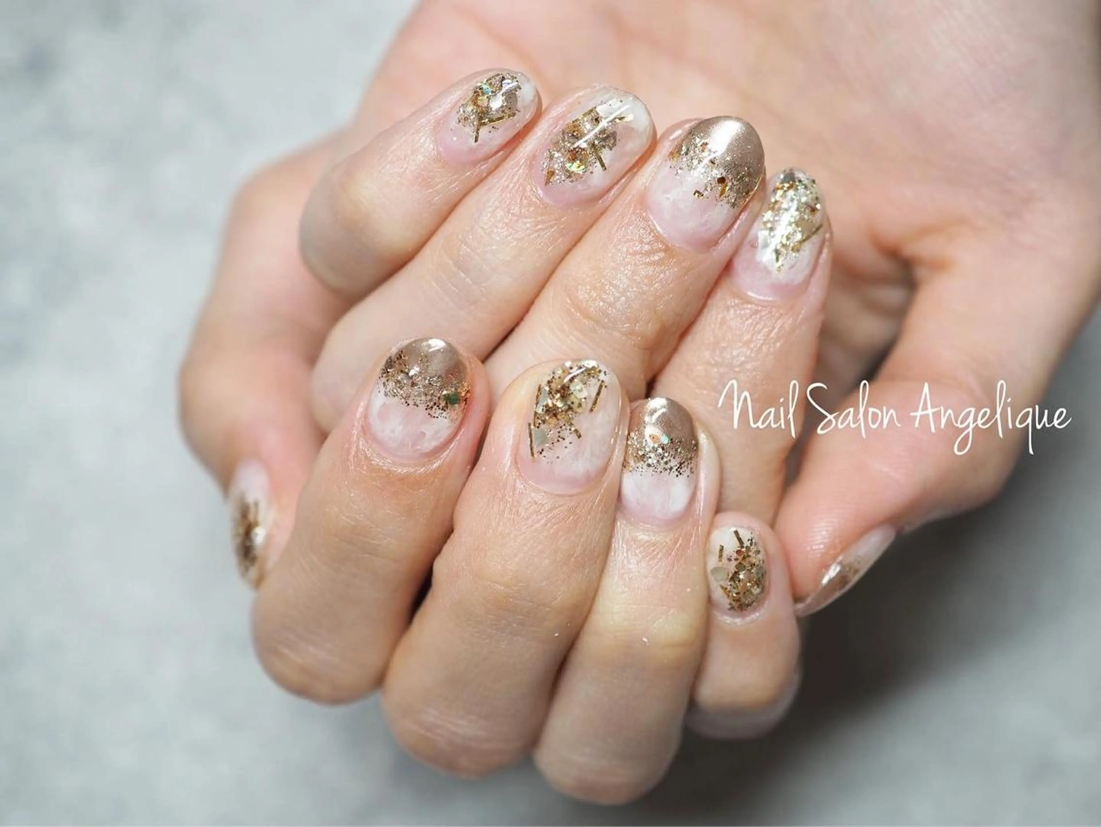 ショート ネイル 成人式 ハンドネイル Nailist Rumiのネイルデザイン