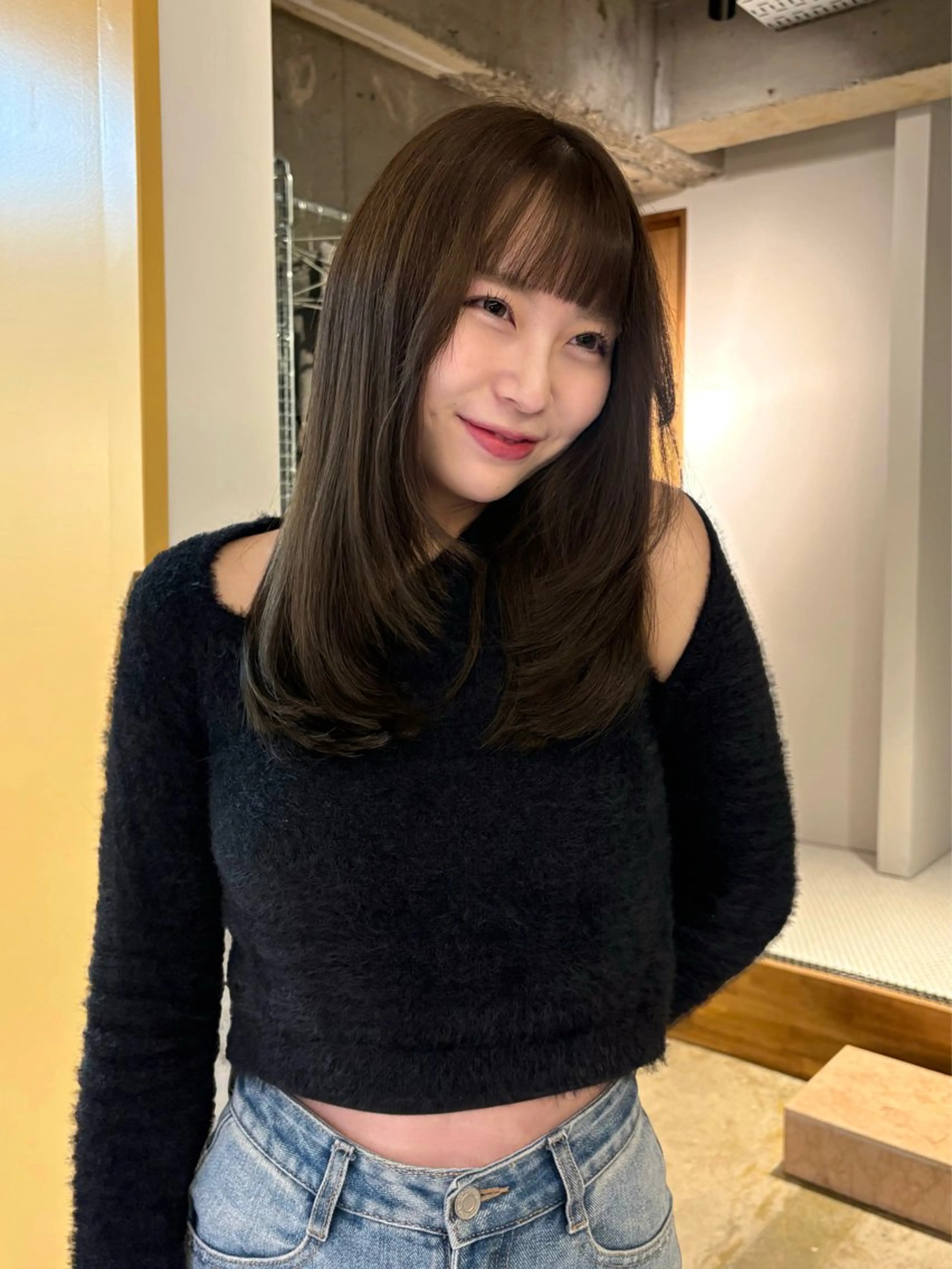 セミロング カラー ベージュカラー ショコラベージュ ヘアカラー 名駅/透明感カラー /masaki⠀のヘアスタイル