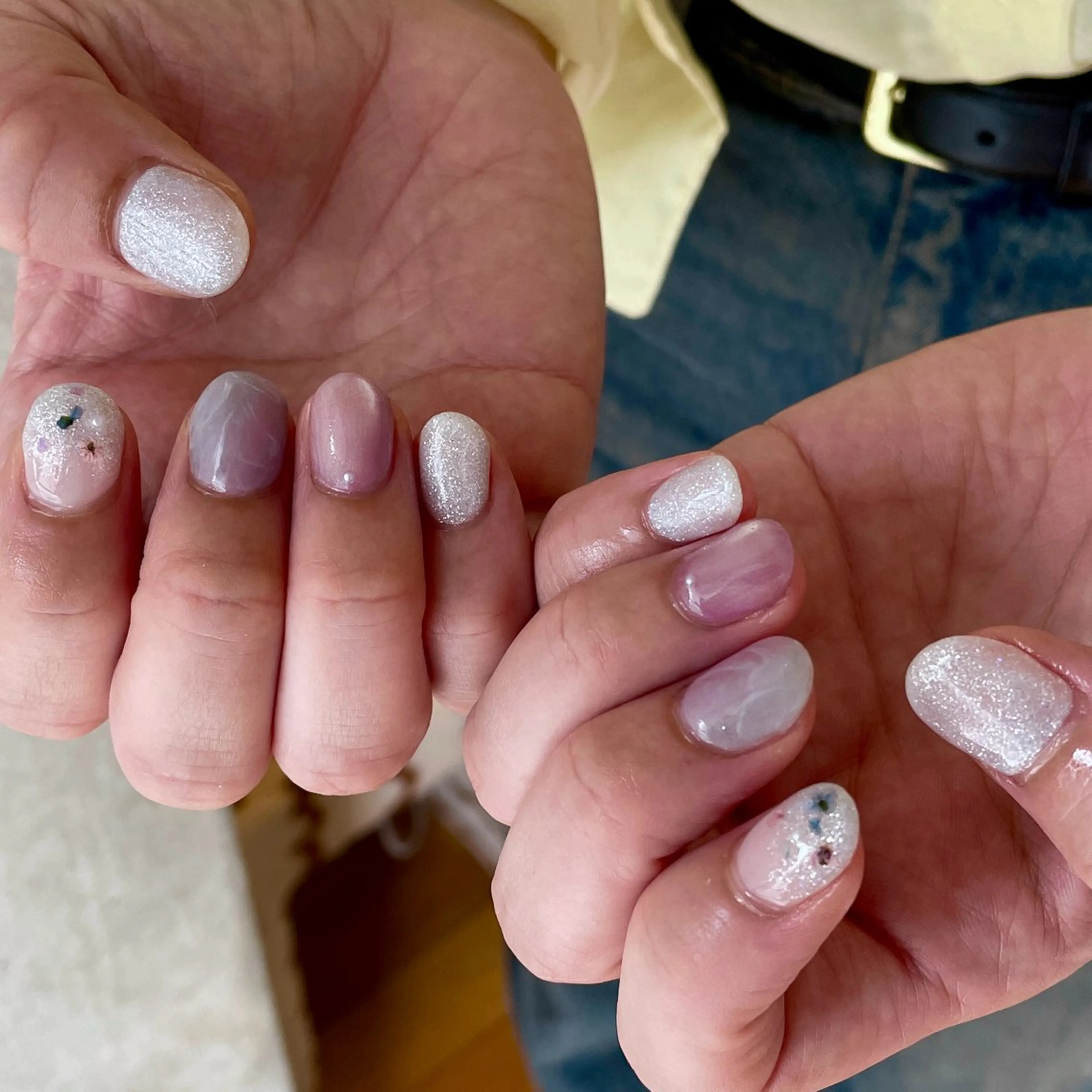 ネイル 氷ネイル・うるうるネイル マグネットネイル ニュアンスネイル ハンドネイル LUNI 久屋大通 ˚✧₊⁎/ yuriのネイルデザイン