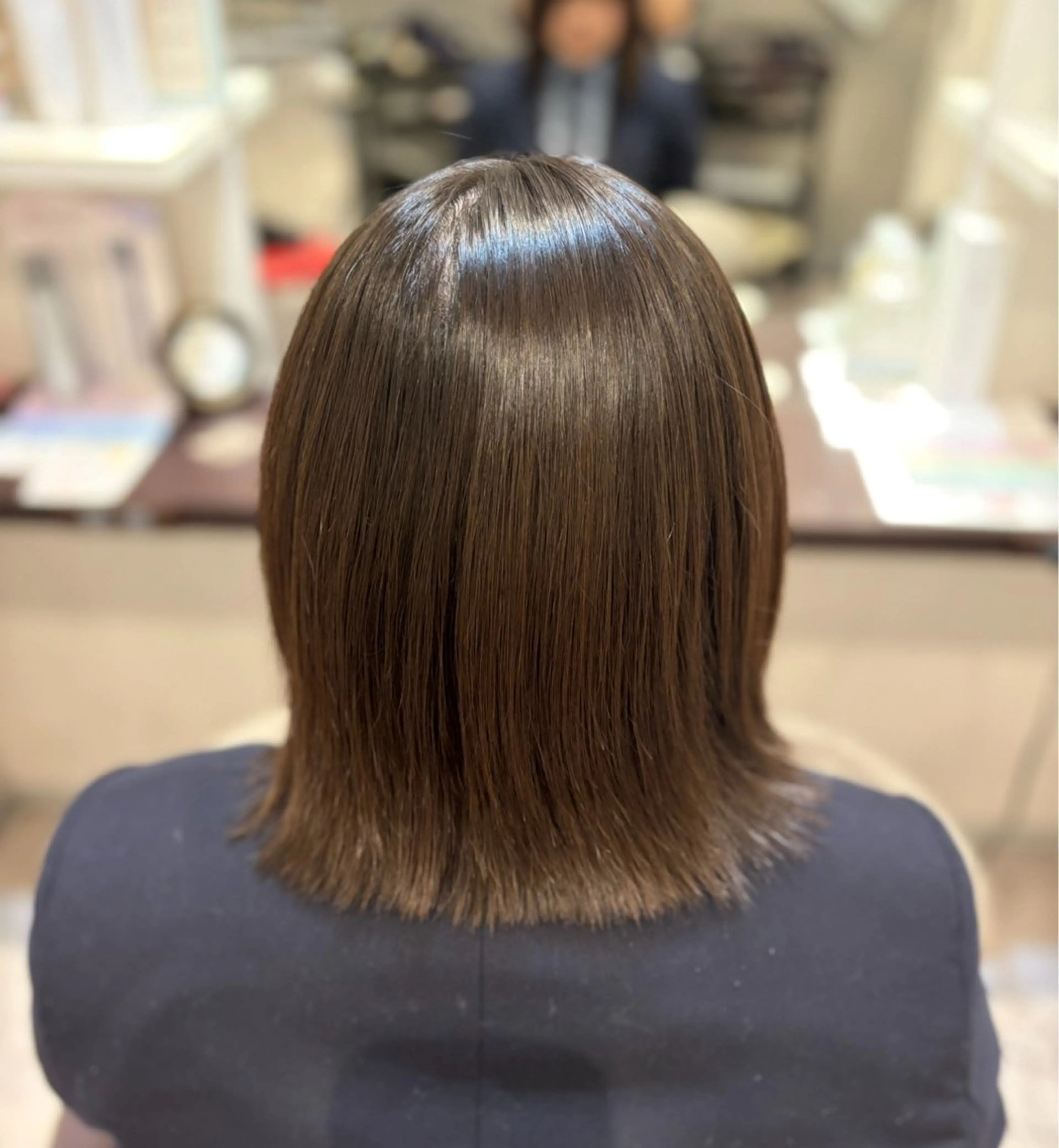 ミディアム ボブ 縮毛矯正 カット 縮毛矯正 山下 ちひろのヘアスタイル