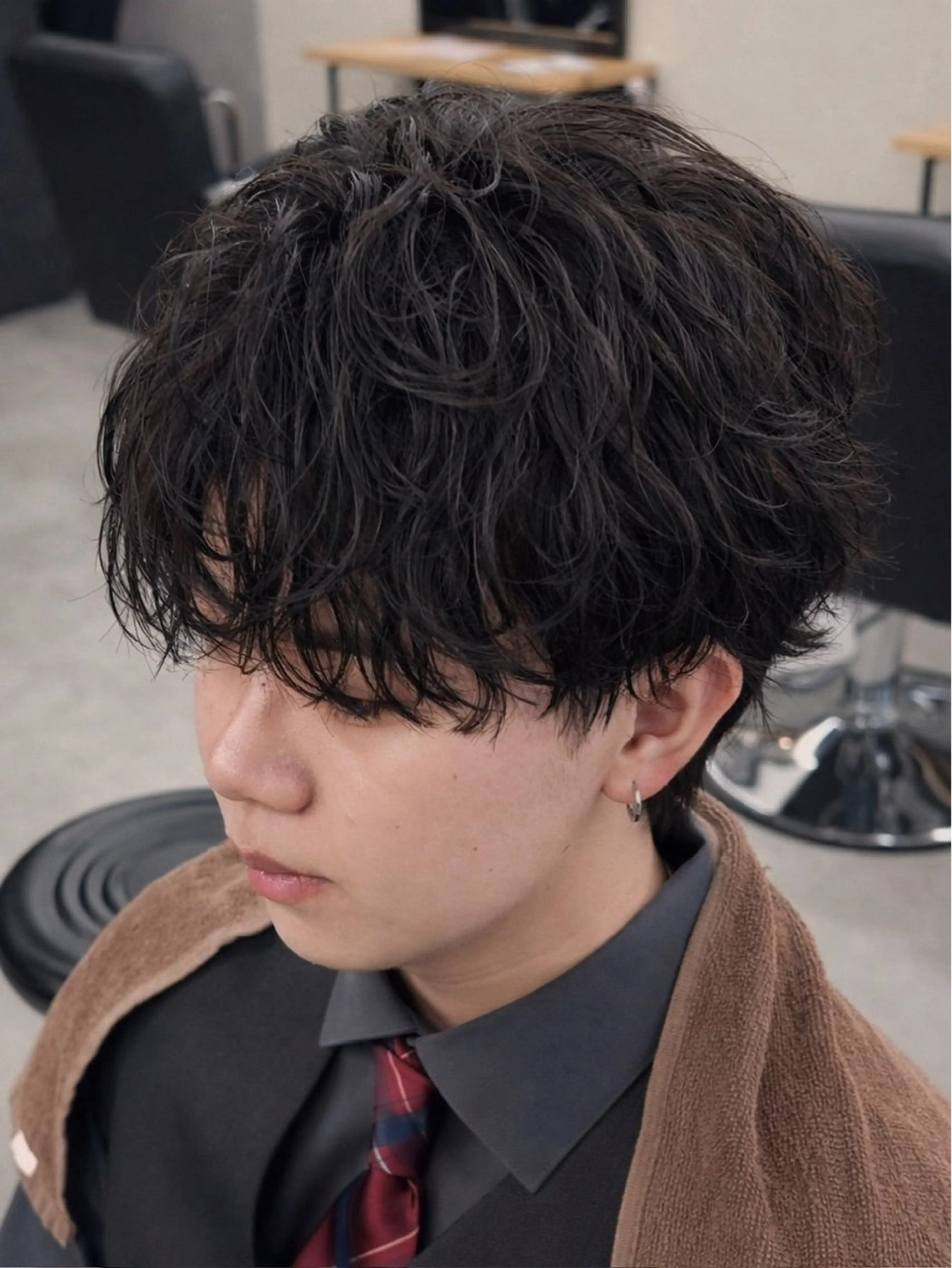 【朝楽】🔥カット+波巻きパーマ+シャンプー✂️の写真