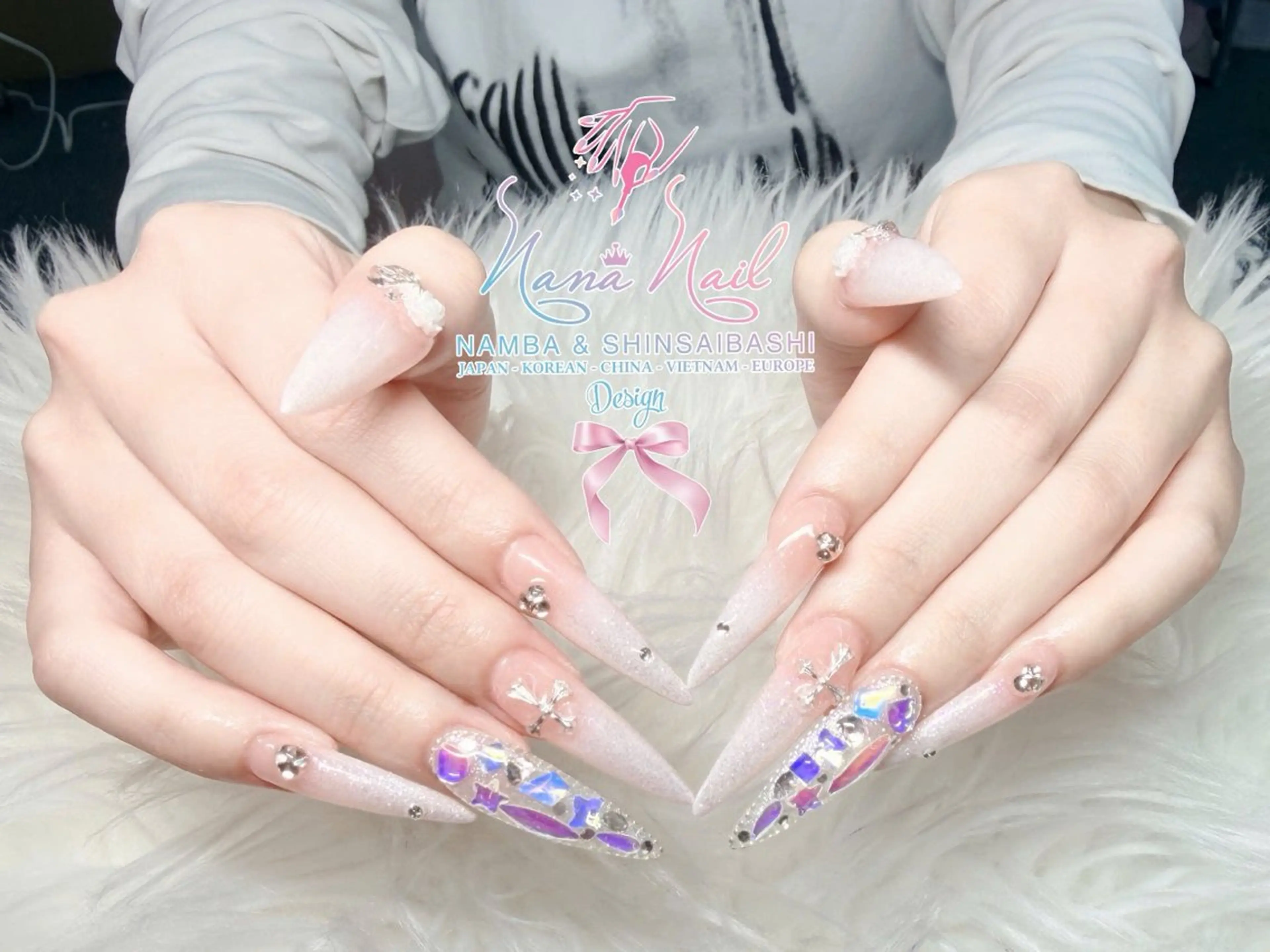 ネイル チークネイル 桜ネイル フラッシュネイル フットネイル ジェルネイル ハンドネイル ７９LINA NAIL 心斎橋店所属・リナネイル アメ村心斎橋店のネイルデザイン