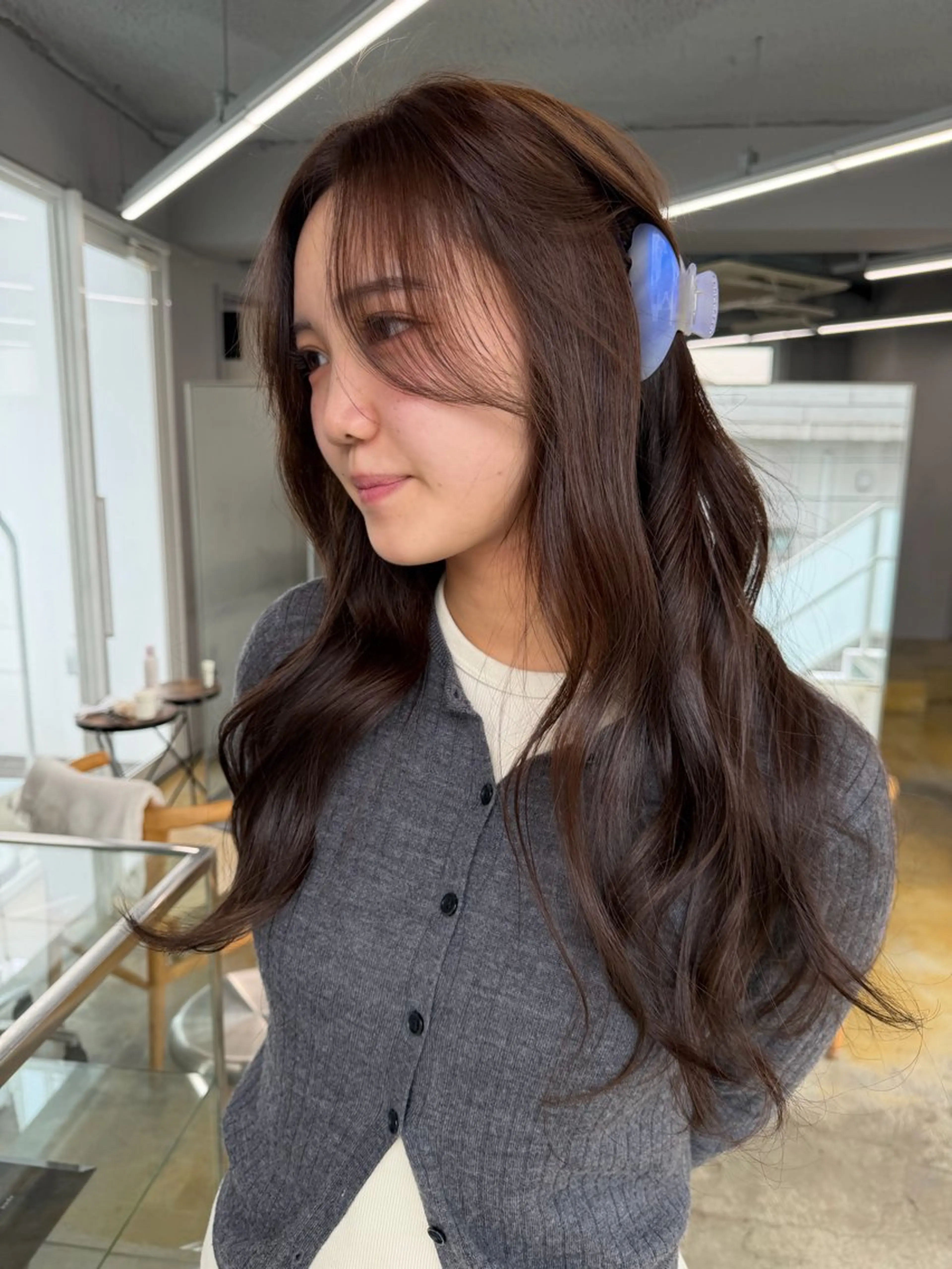 ロング カラー ヘアアレンジ ヘアカラー トリートメント 愛莉/ラベンダー/ ベージュ/ブラウンのヘアスタイル