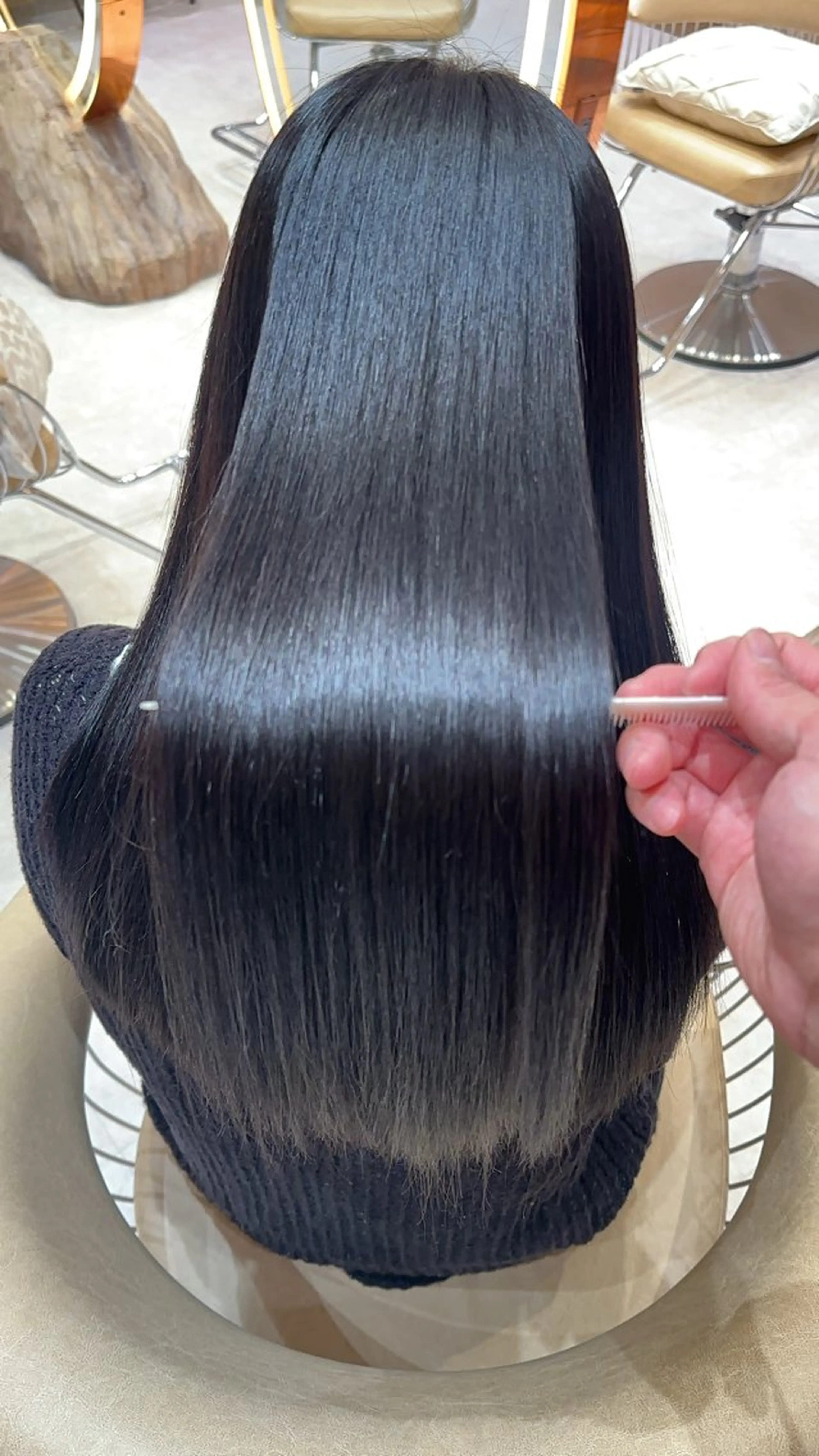 ロング カラー カット ヘアカラー 縮毛矯正 レイヤー❣️縮毛矯 川村利幸のヘアスタイル