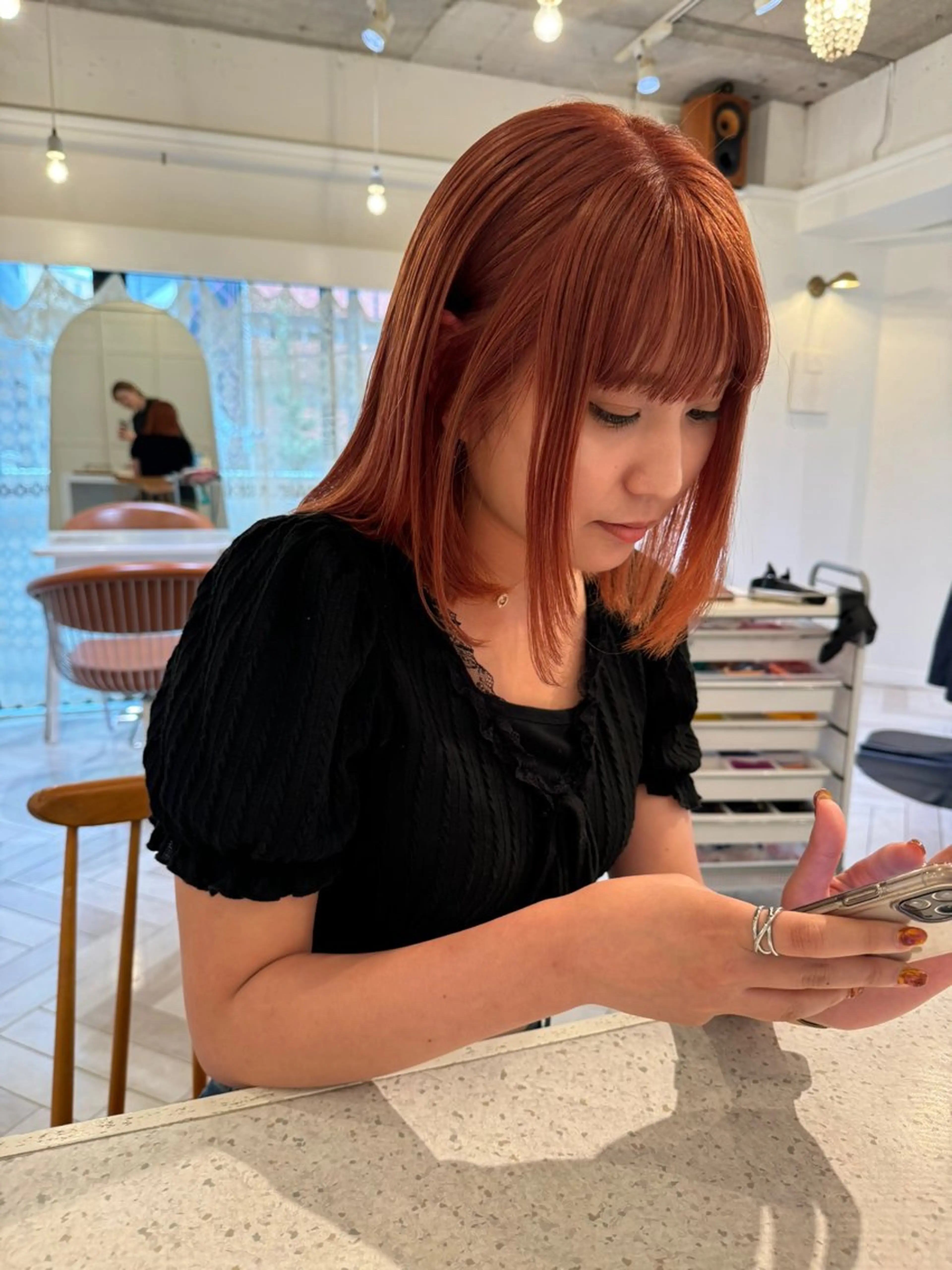 カラー ヘアカラー ブリーチカラー🎀 韓国風/寺門美優のヘアスタイル