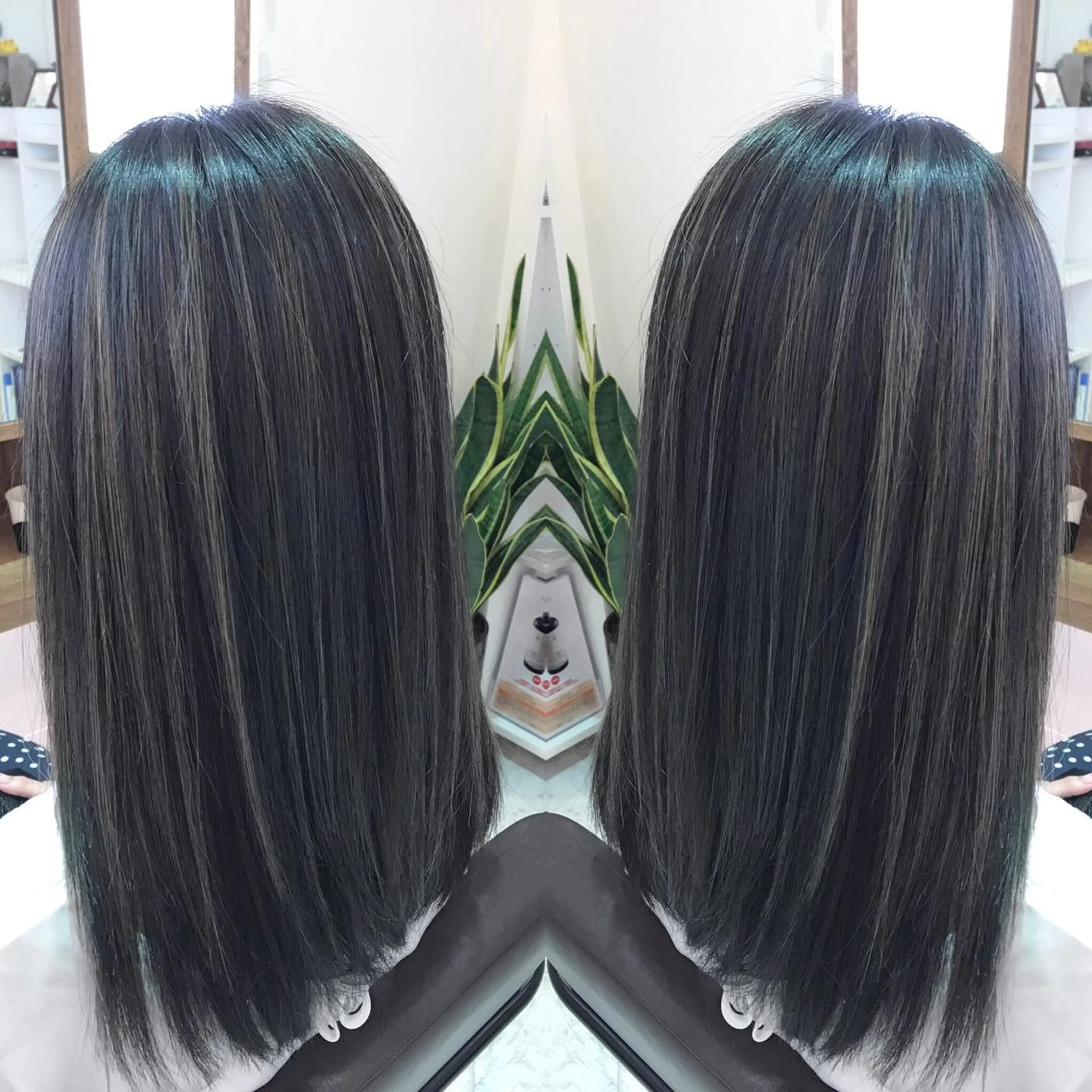 セミロング カラー アッシュ ブルーカラー ブルーアッシュ ハイライトカラー ハイライト 青木 茂樹⭐️ 透明感カラーのヘアスタイル