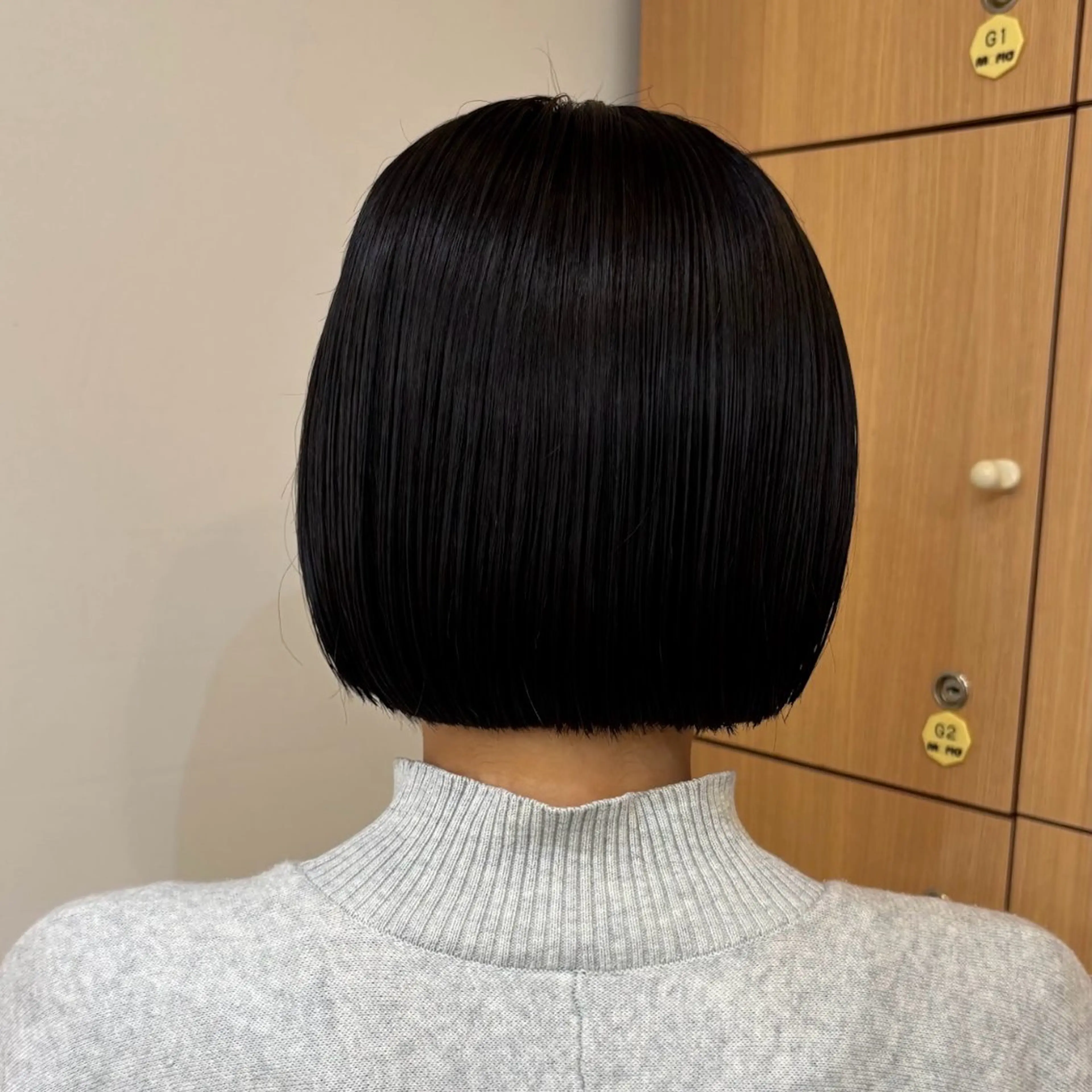 ミディアム 切りっぱなしボブ ボブ 加藤 くるみのヘアスタイル