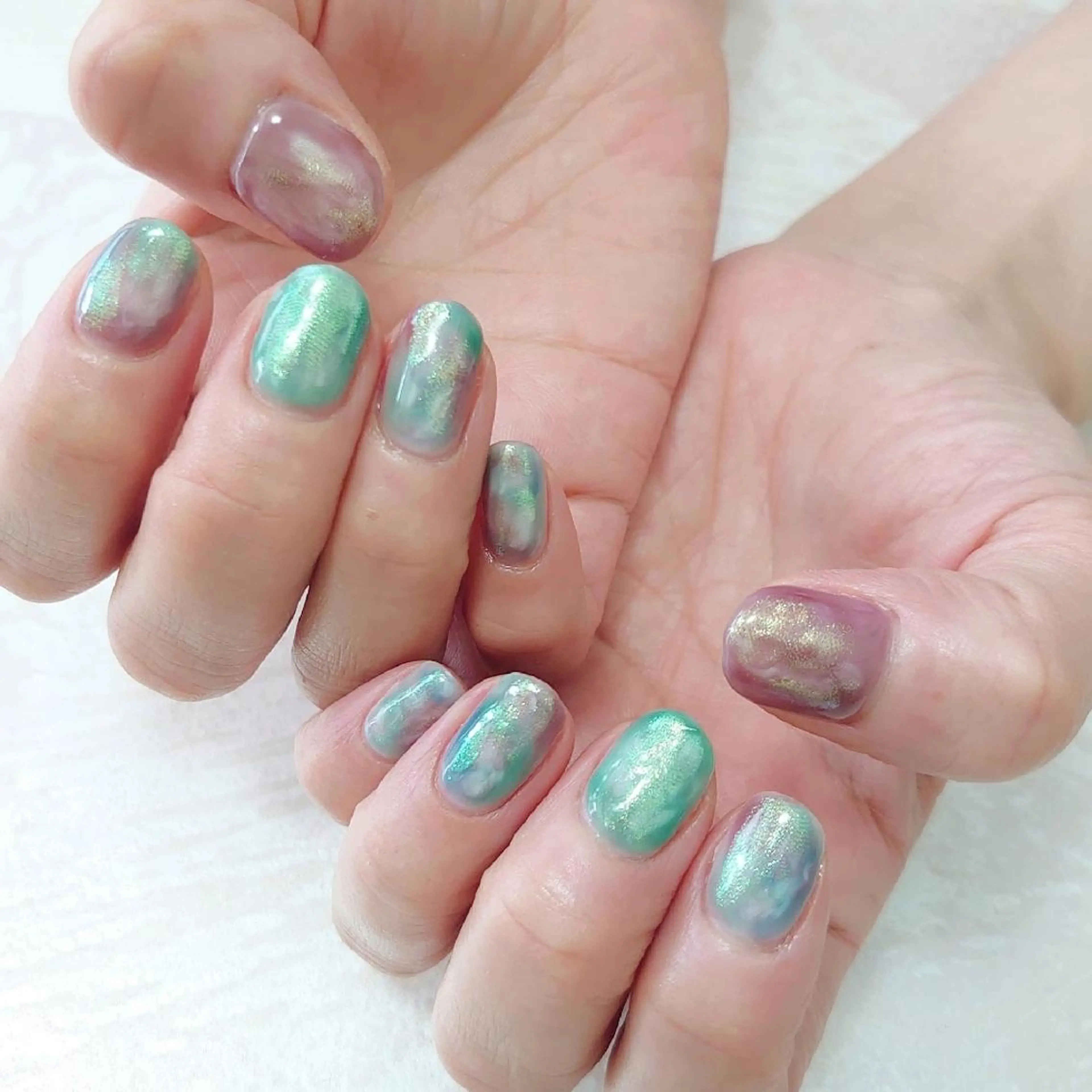 ネイル ニュアンスネイル ショートネイル gemickle nailのネイルデザイン
