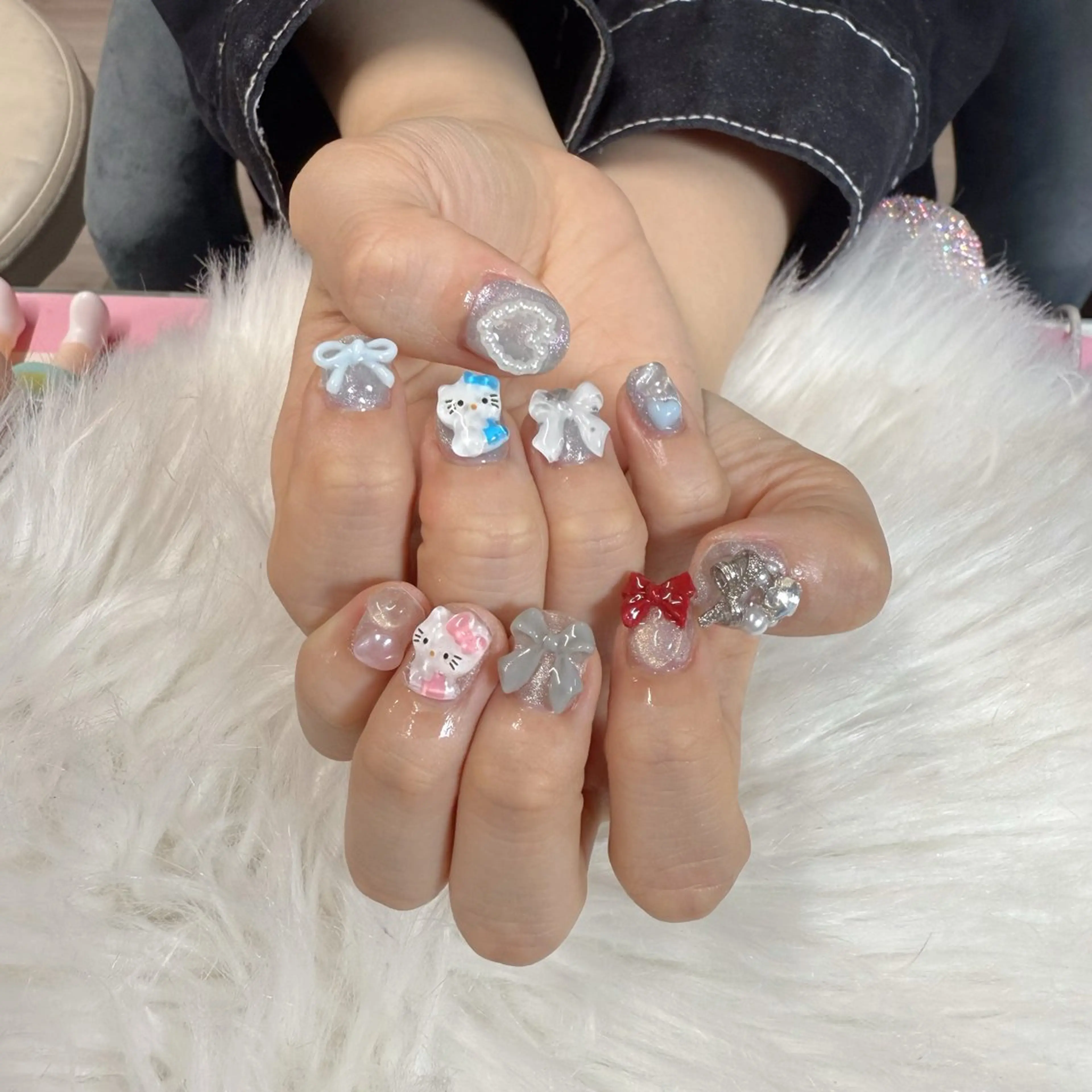 ネイル ハンドネイル 🎀nana🫧 ワンホンネイル🎀のネイルデザイン