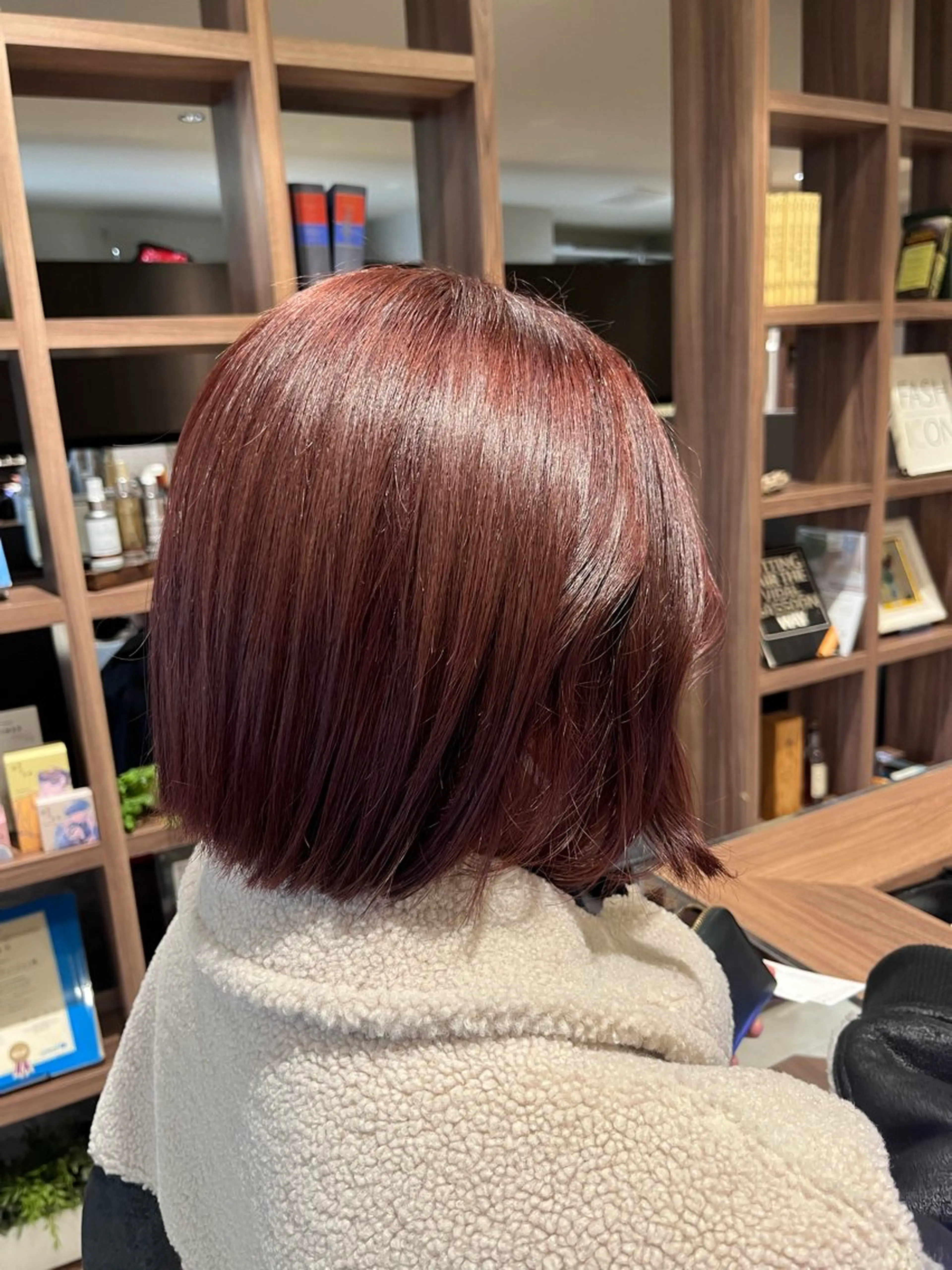 ミディアム カラー ピンクカラー dogstar小林諒 パーマ/レイヤーのヘアスタイル