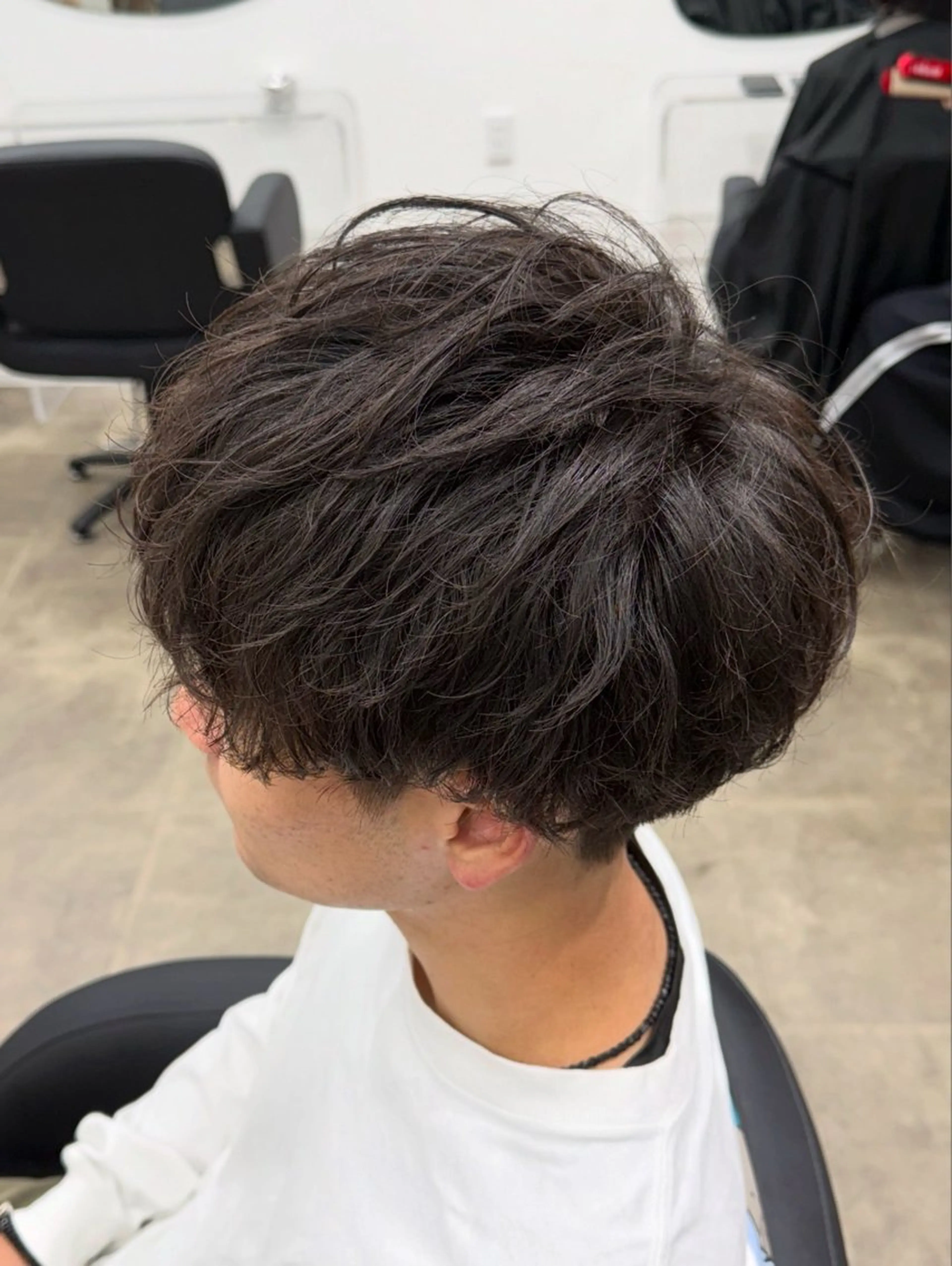 ミディアム カット パーマ トリートメント メンズ特化美容師 🐈⬛RUNAのヘアスタイル