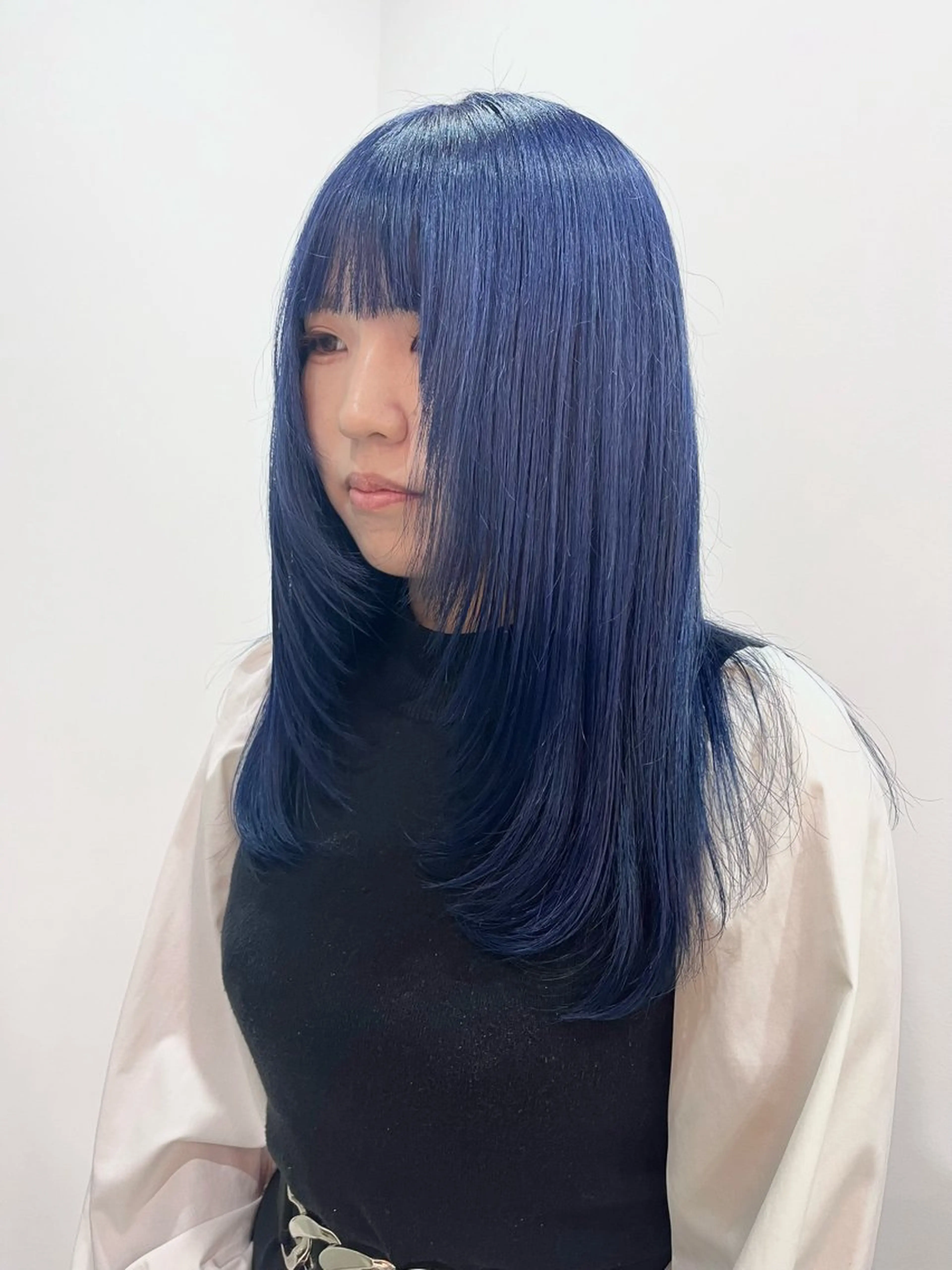 ロング レイヤーカット カット ヘアカラー トリートメント レイヤー🩵透明感 ೀユイ🌙のヘアスタイル