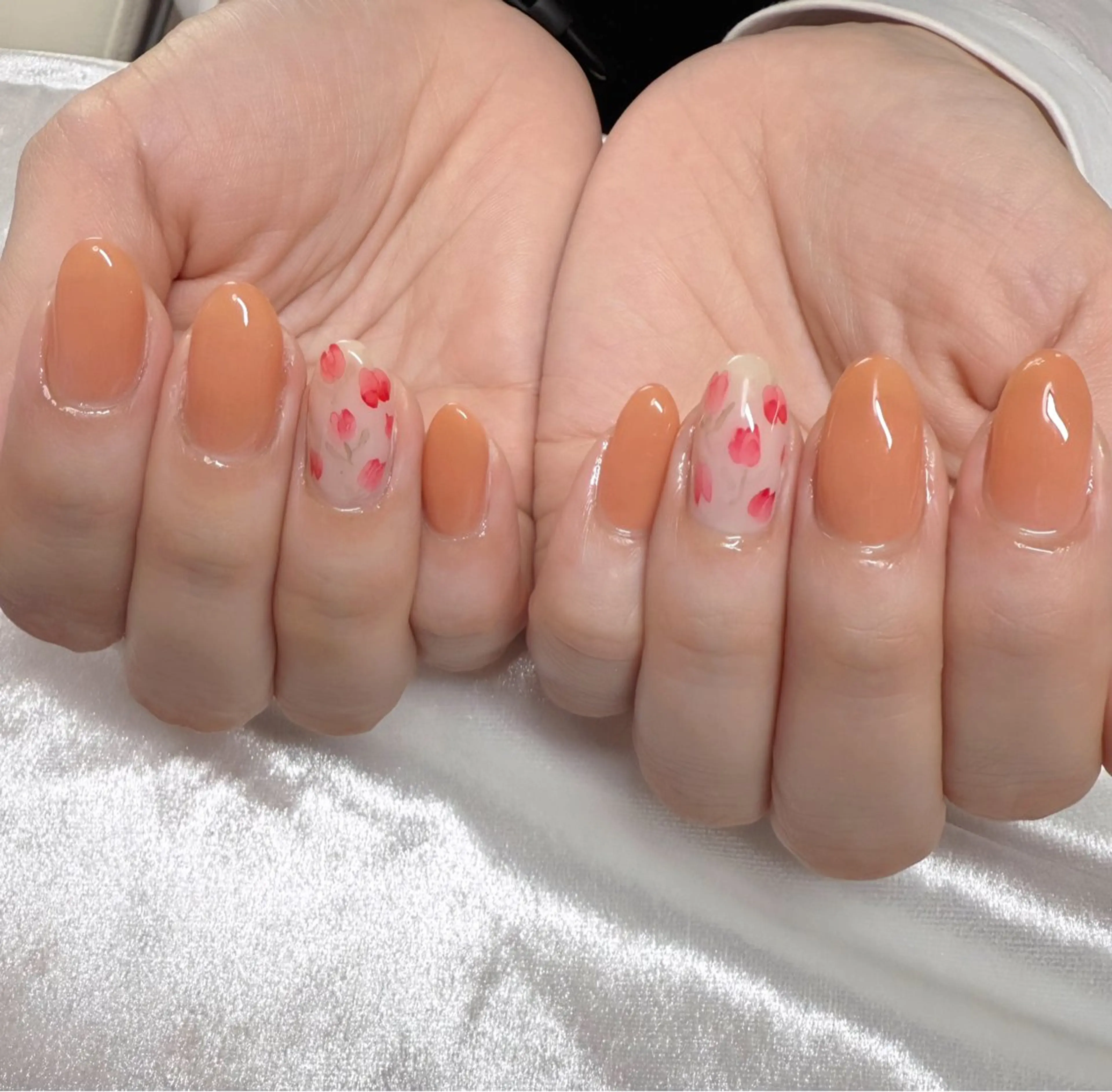 ネイル アートネイル ワンカラーネイル 春ネイル Heartful nailのネイルデザイン