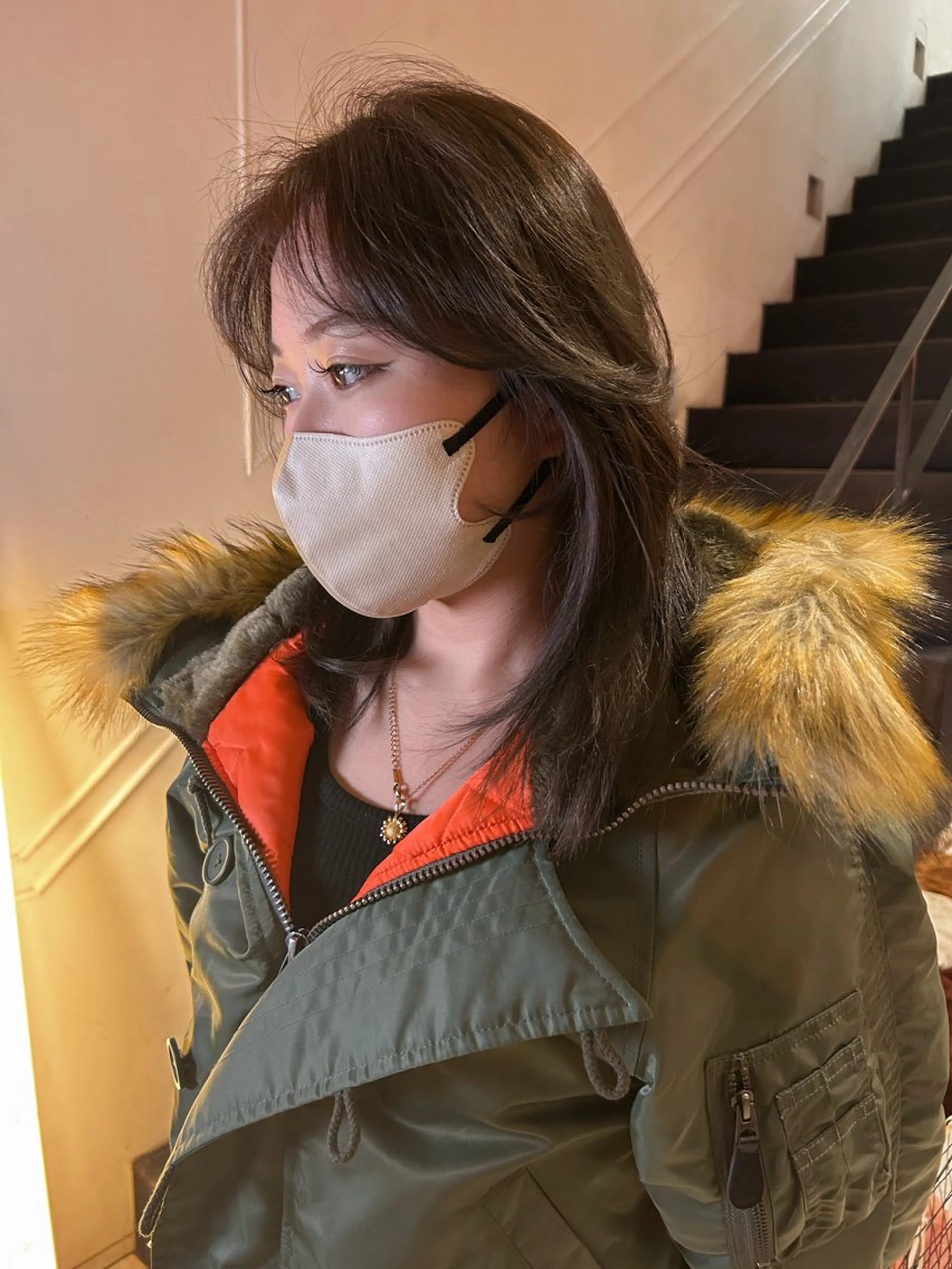 ミディアム RINKA 岡崎美容室のヘアスタイル