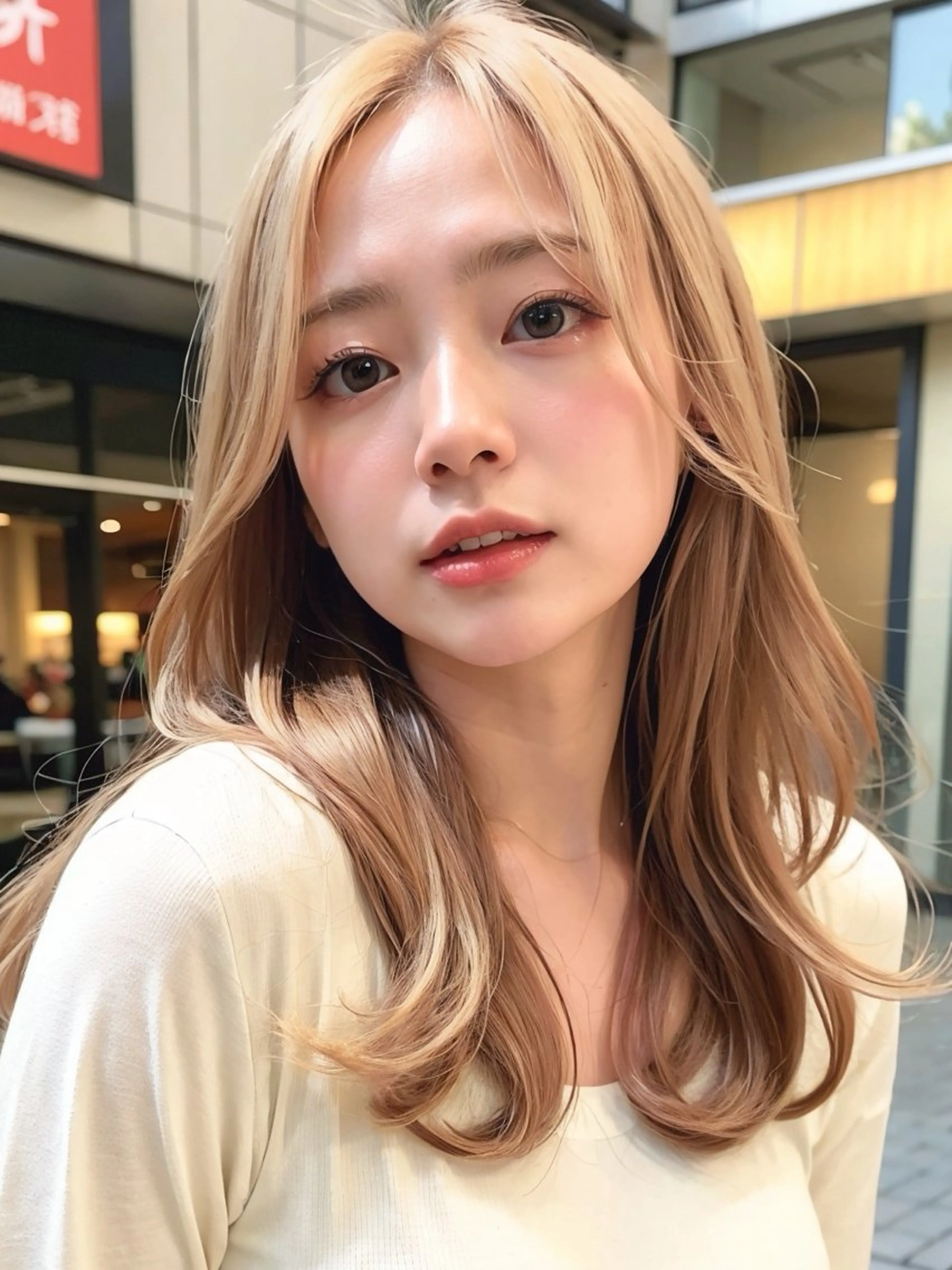セミロング ハイライト 髪質改善 韓国風ヘア レイヤーカット 縮毛矯正 ヘアカラー 髪質改善/レイヤー/ ショート/koshiのヘアスタイル