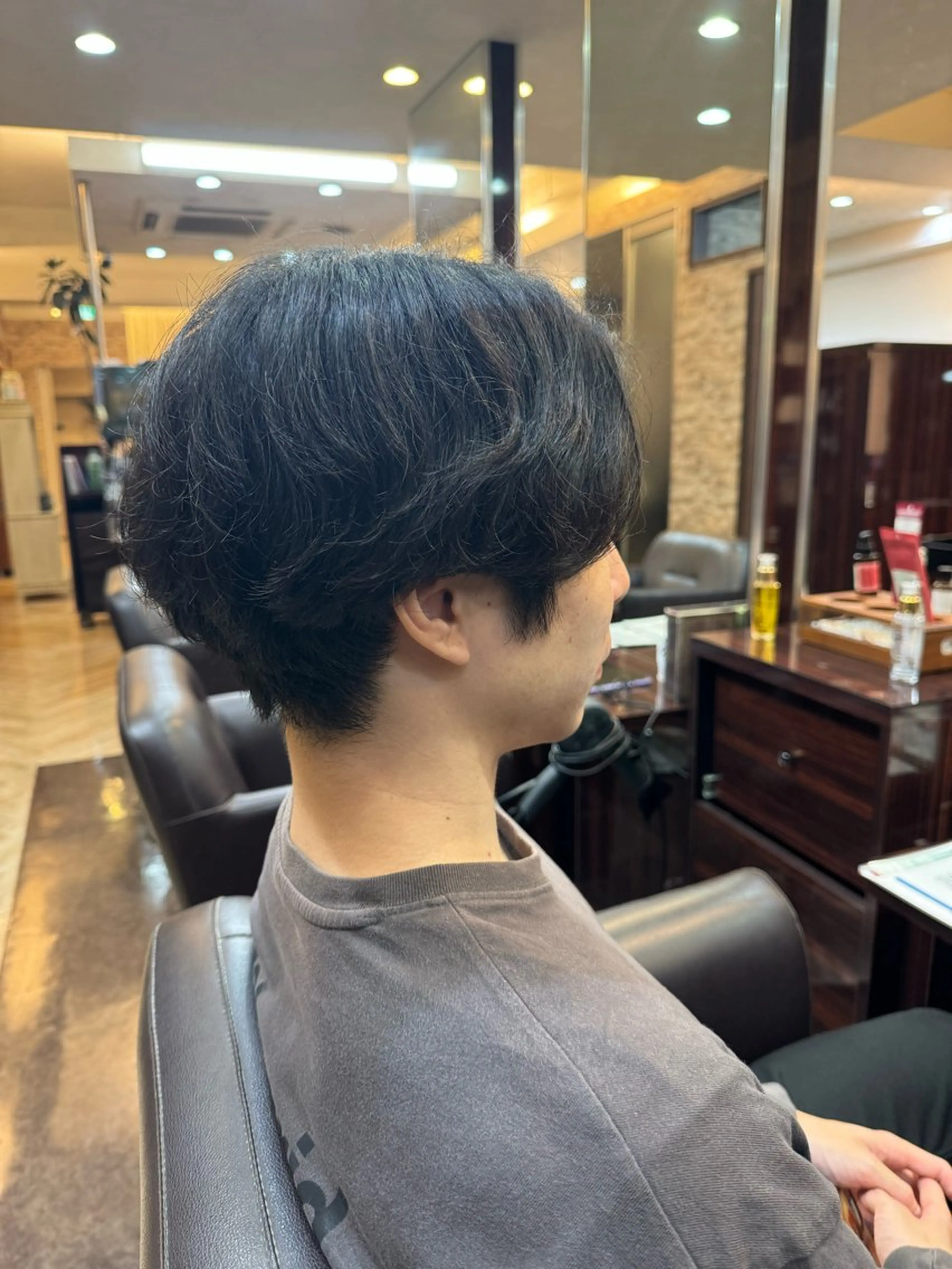 ショート メンズ メンズパーマ カットモデル募集長澤 拓弥のヘアスタイル