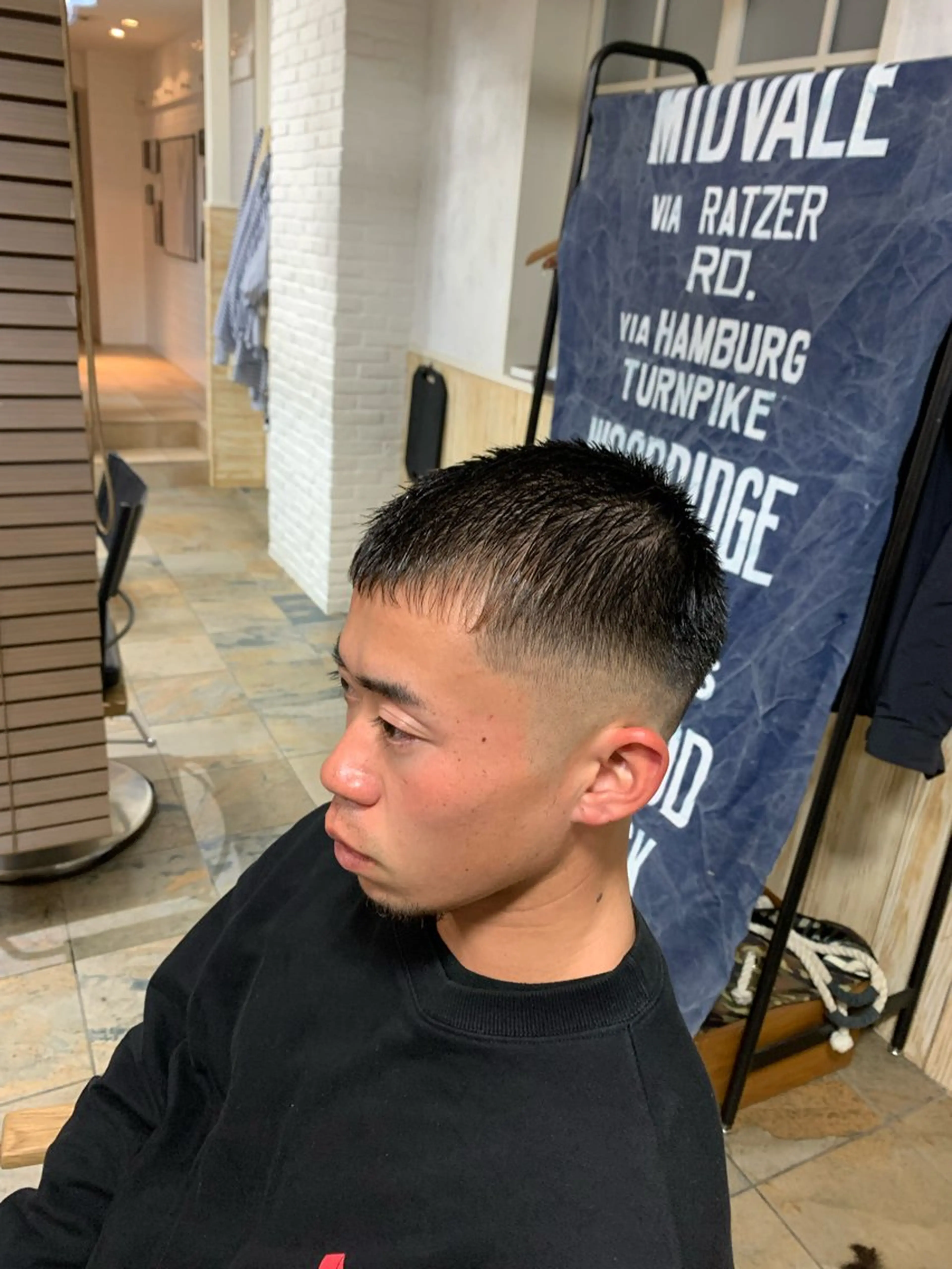 ショート フェードカット/メン ズパーマ/森巧真のヘアスタイル