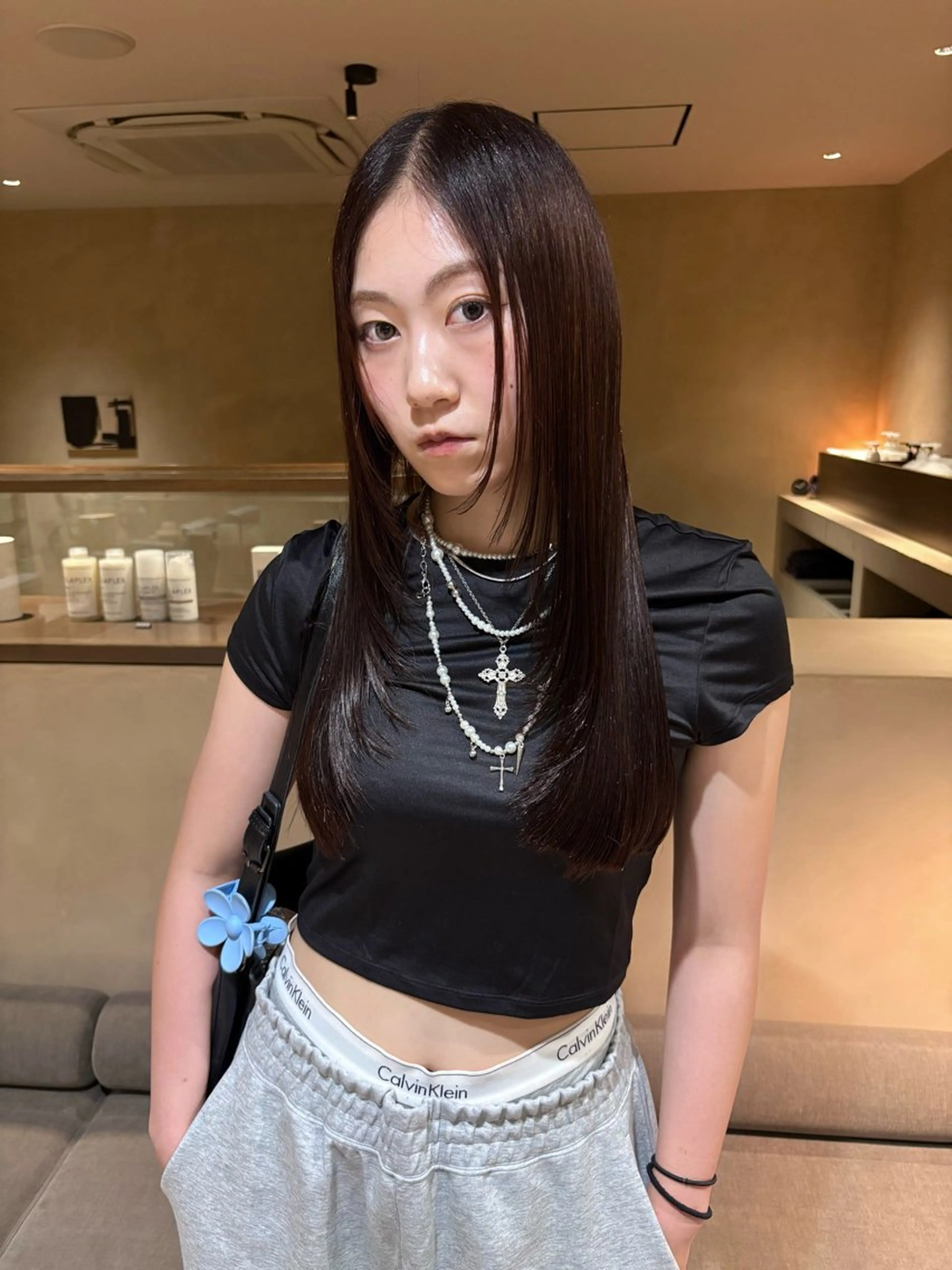 ロング 顔まわりレイヤー 顔周りカット レイヤーカット カット ボブ/ヘアセット 結婚式卒業式アレンジのヘアスタイル