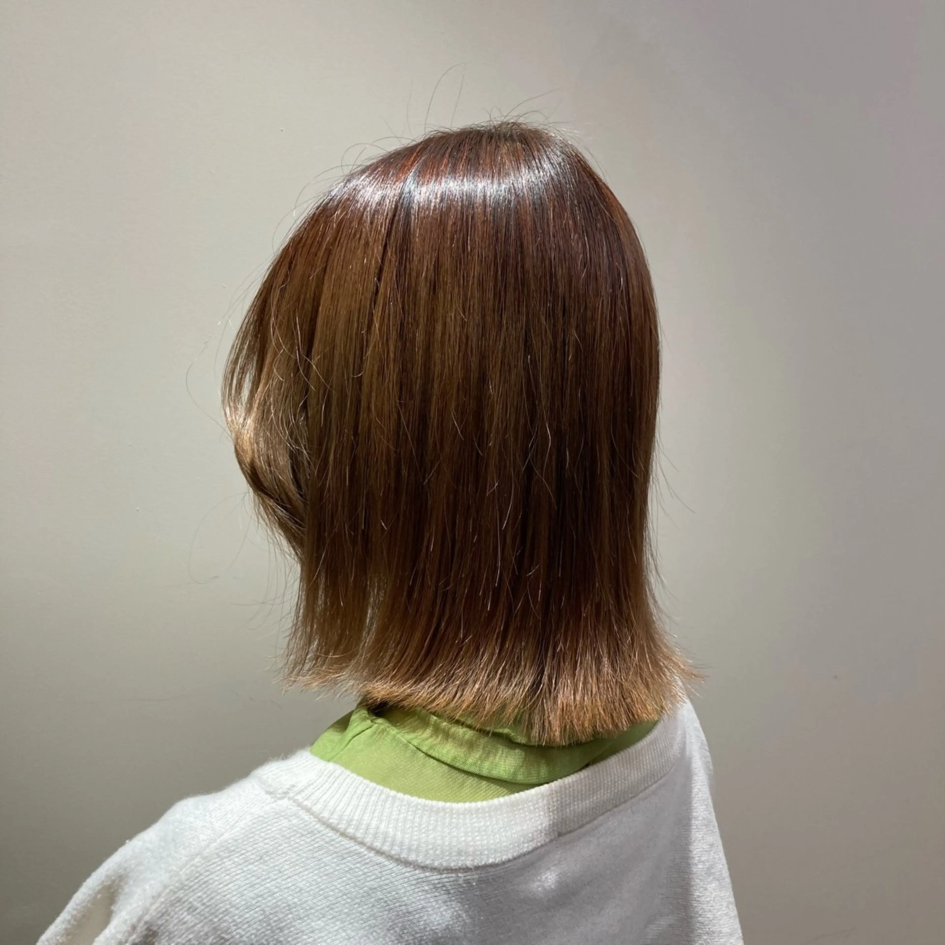 ミディアム ボブ くびれヘア ピンクカラー🎀 米津 美佑のヘアスタイル