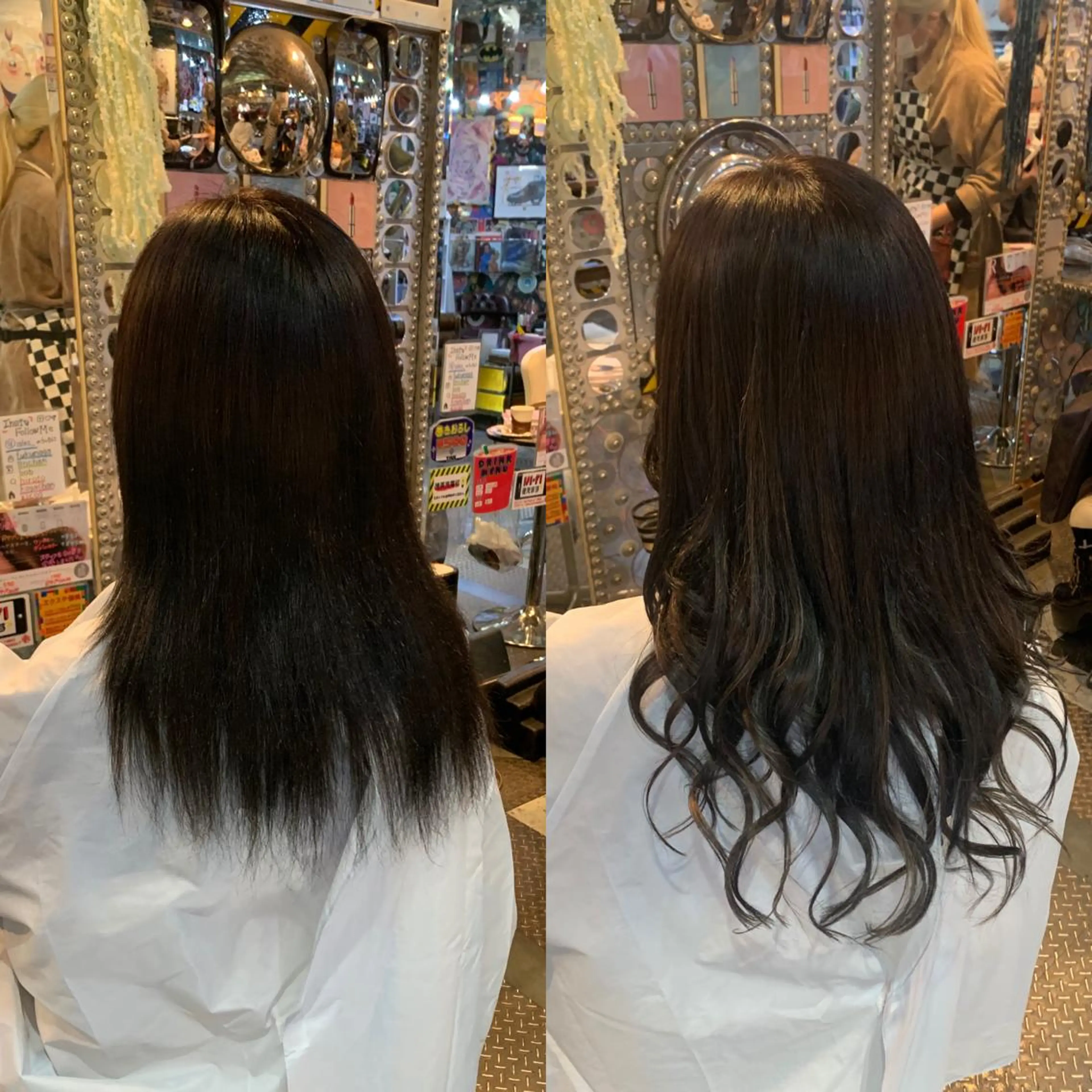 セミロング カラー ヘアアレンジ 編み込みエクステ エクステ 🌈派手髪エクステ ブレイズ🌈ひろとのヘアスタイル