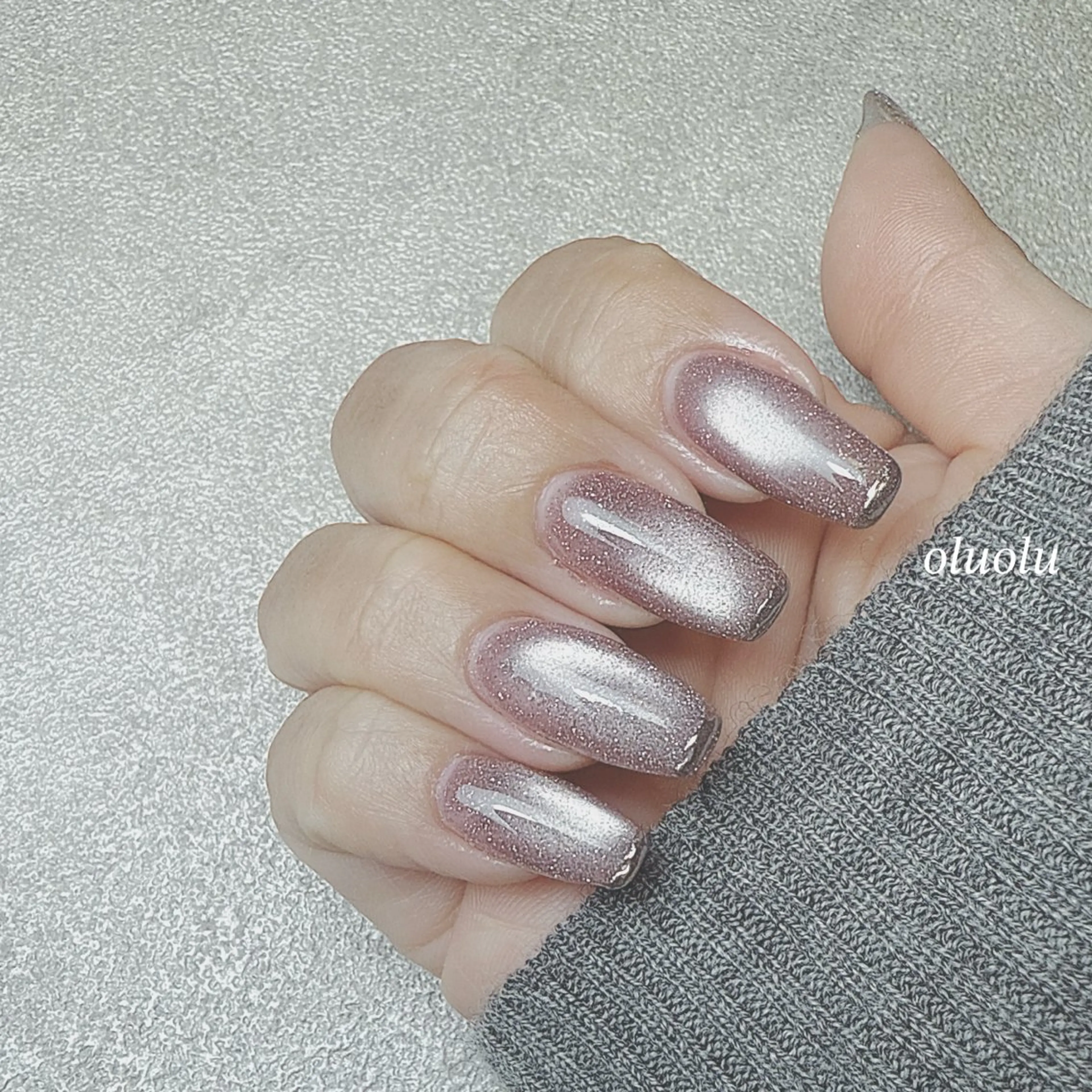 ネイル フラッシュネイル ジェルネイル キラキラネイル マグネットネイル ミラーネイル 大村 紬華のネイルデザイン