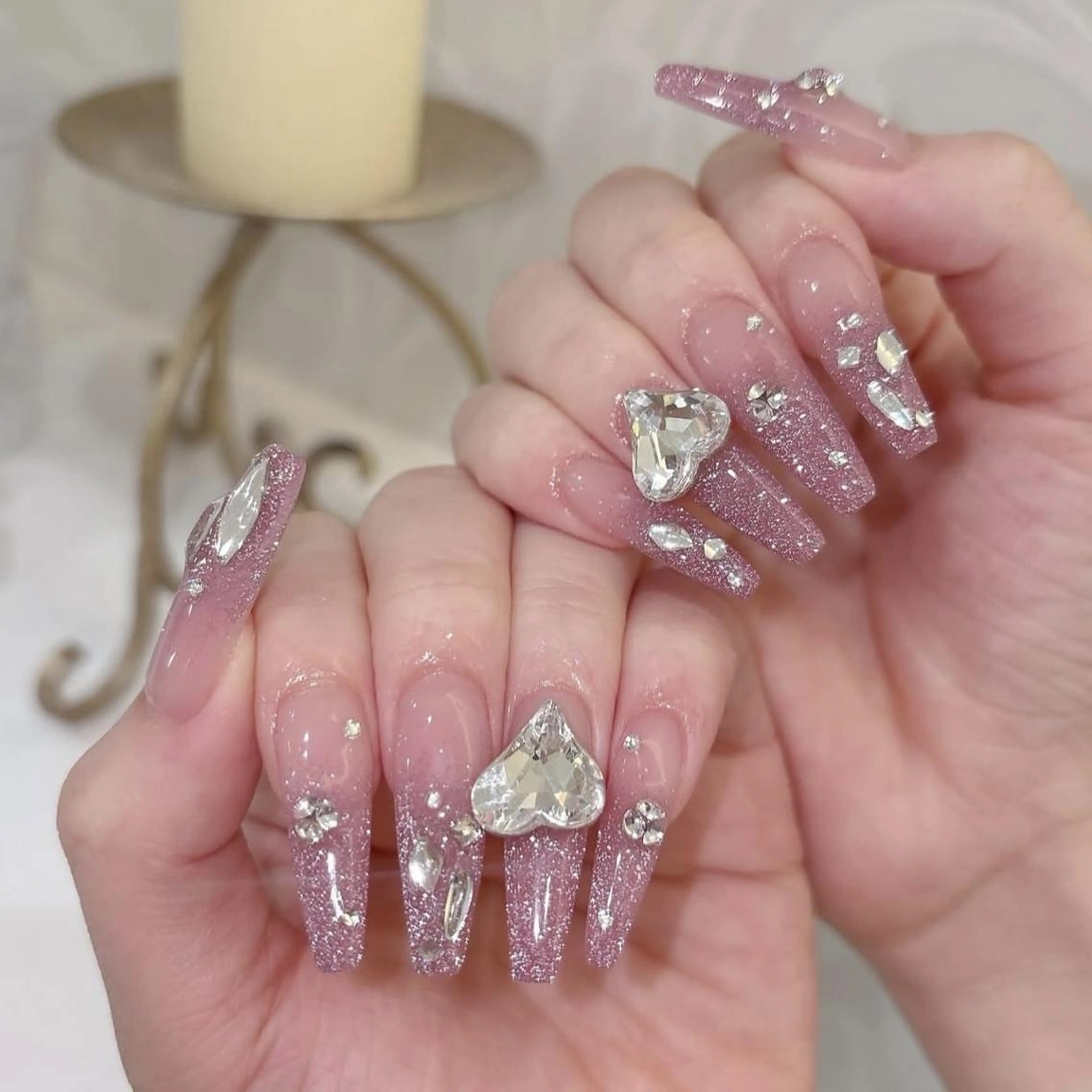 メンズ ネイル アートネイル フレンチネイル ジェルネイル キラキラネイル パラジェル Bloom kabukiのネイルデザイン