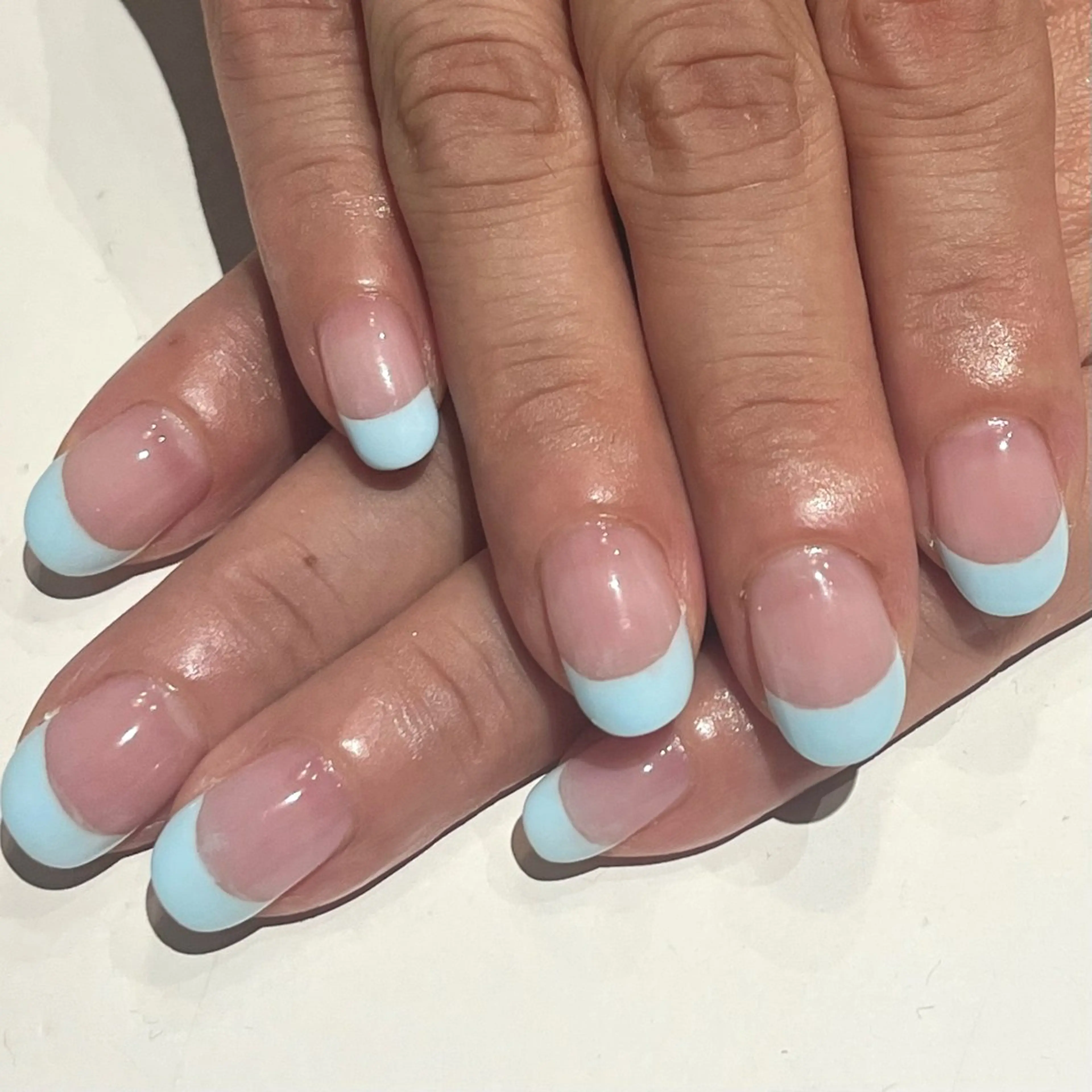 ネイル フレンチネイル パステルネイル 坂口 莉愛のネイルデザイン