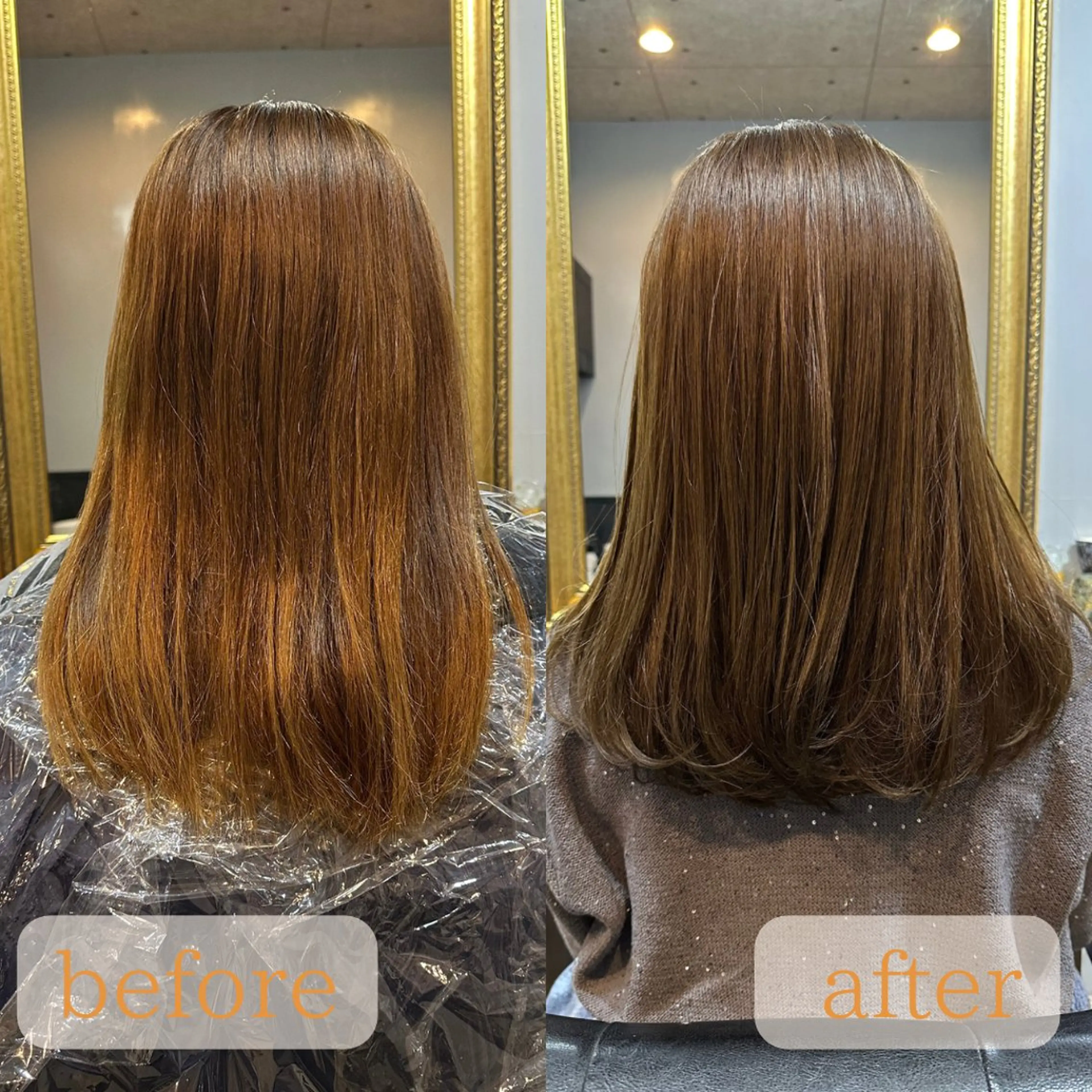 セミロング カラー 渡辺俊介 暗髪カラー /美髪矯正/髪質改善のヘアスタイル