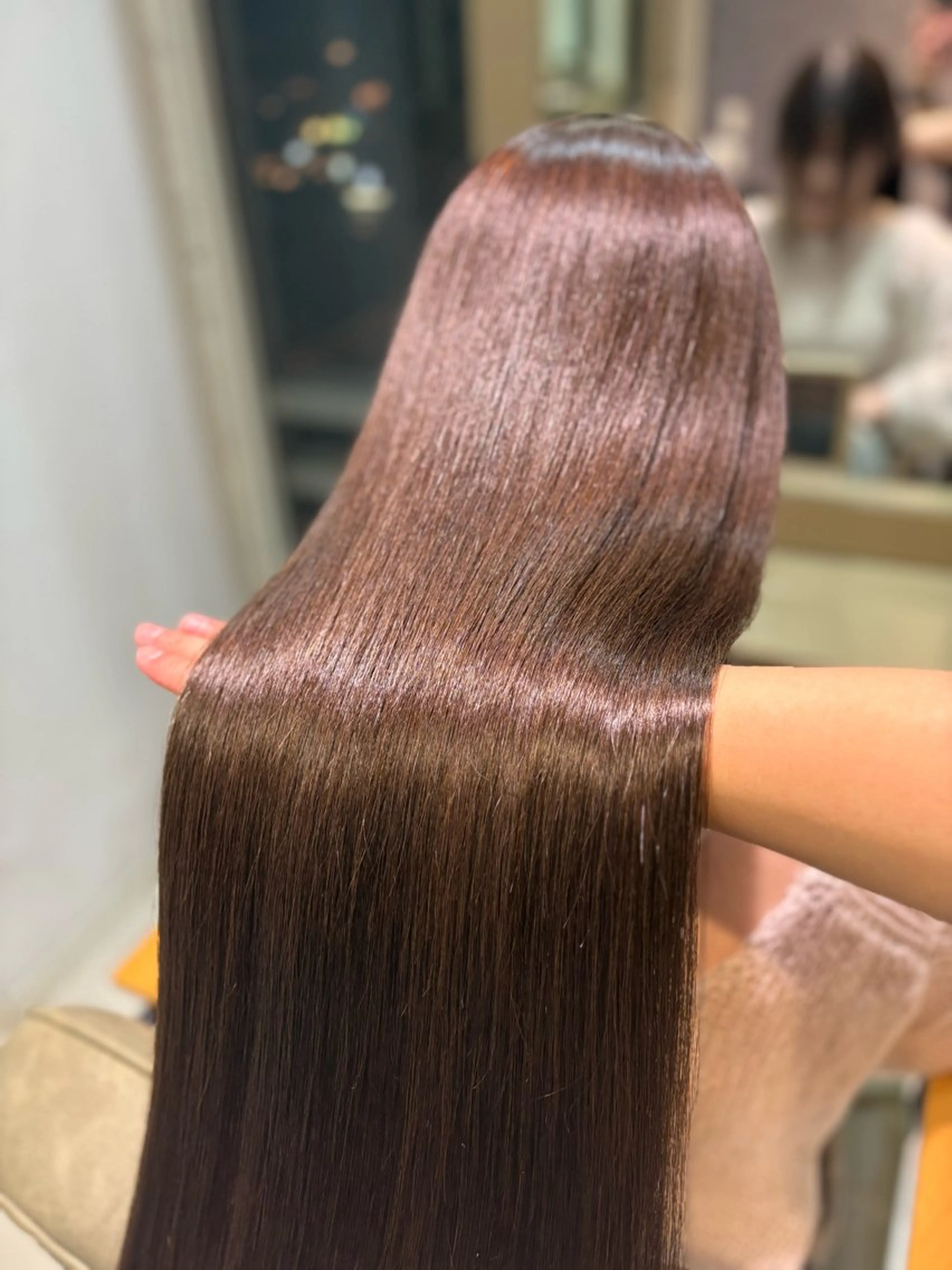 ロング カラー ブラウンカラー 髪質改善 ヘアカラー トリートメント 高砂 夢希のヘアスタイル