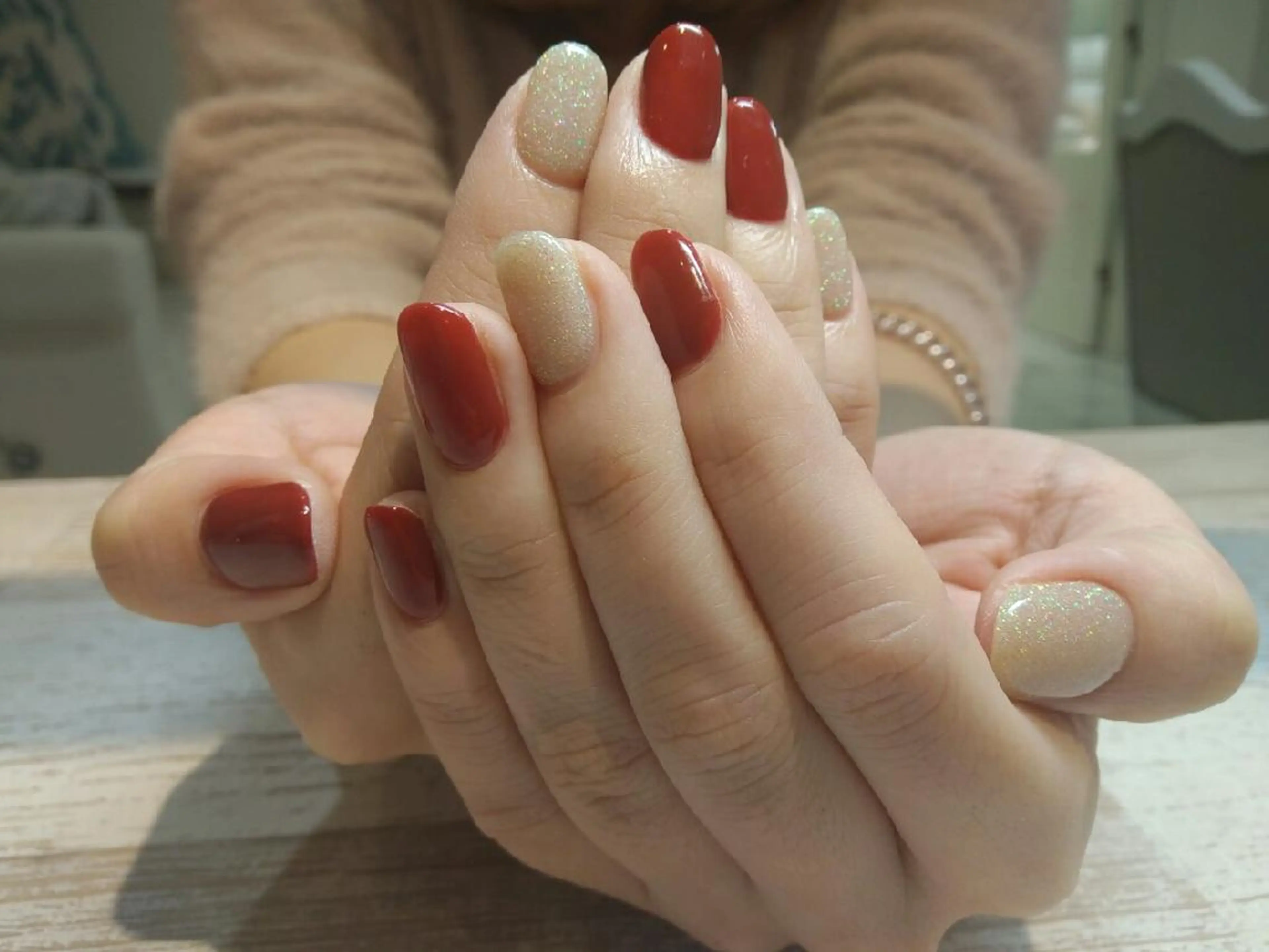 ネイル ボルドー クリアネイル . SHIORIのネイルデザイン