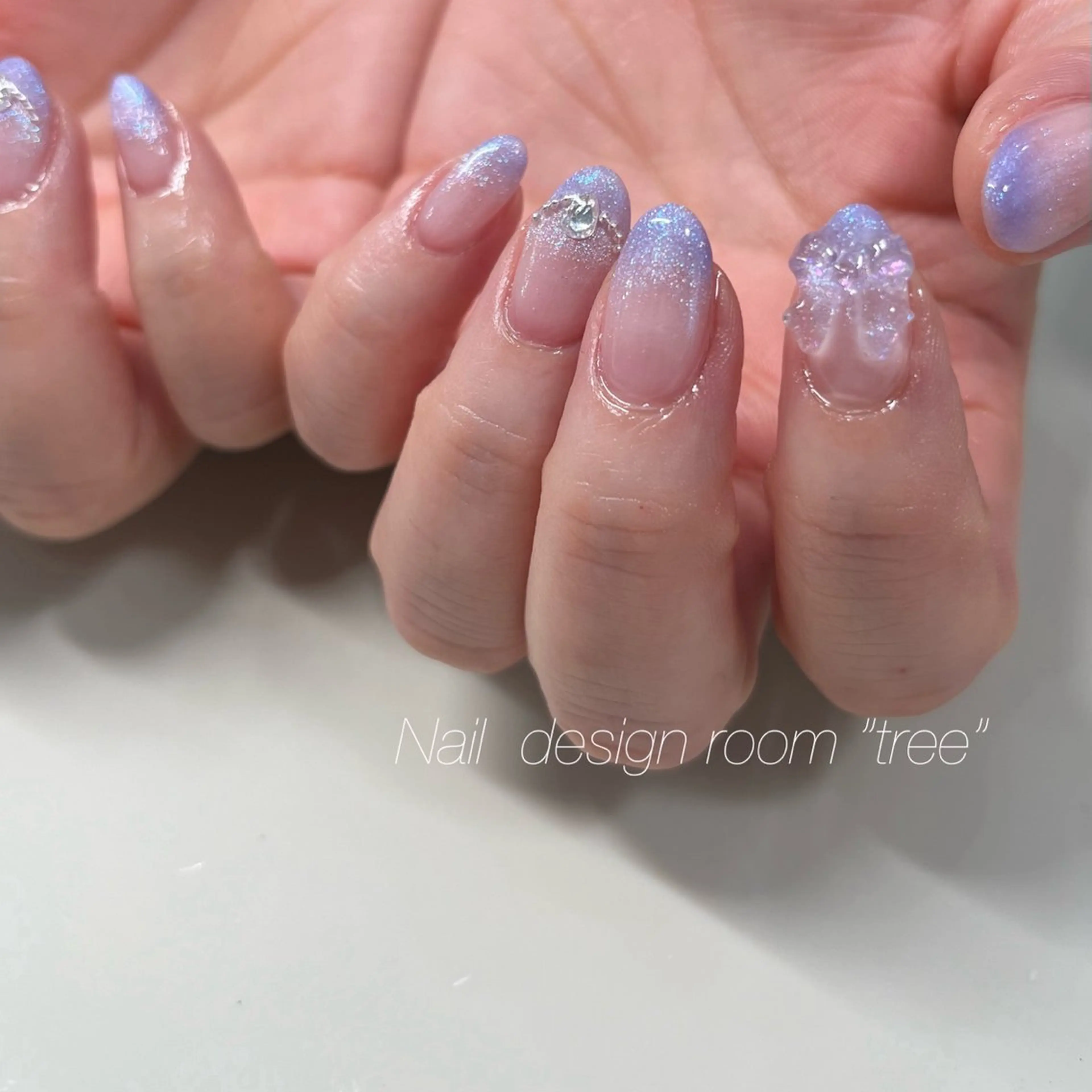 ネイル リボン ハンドネイル Nail treeのネイルデザイン