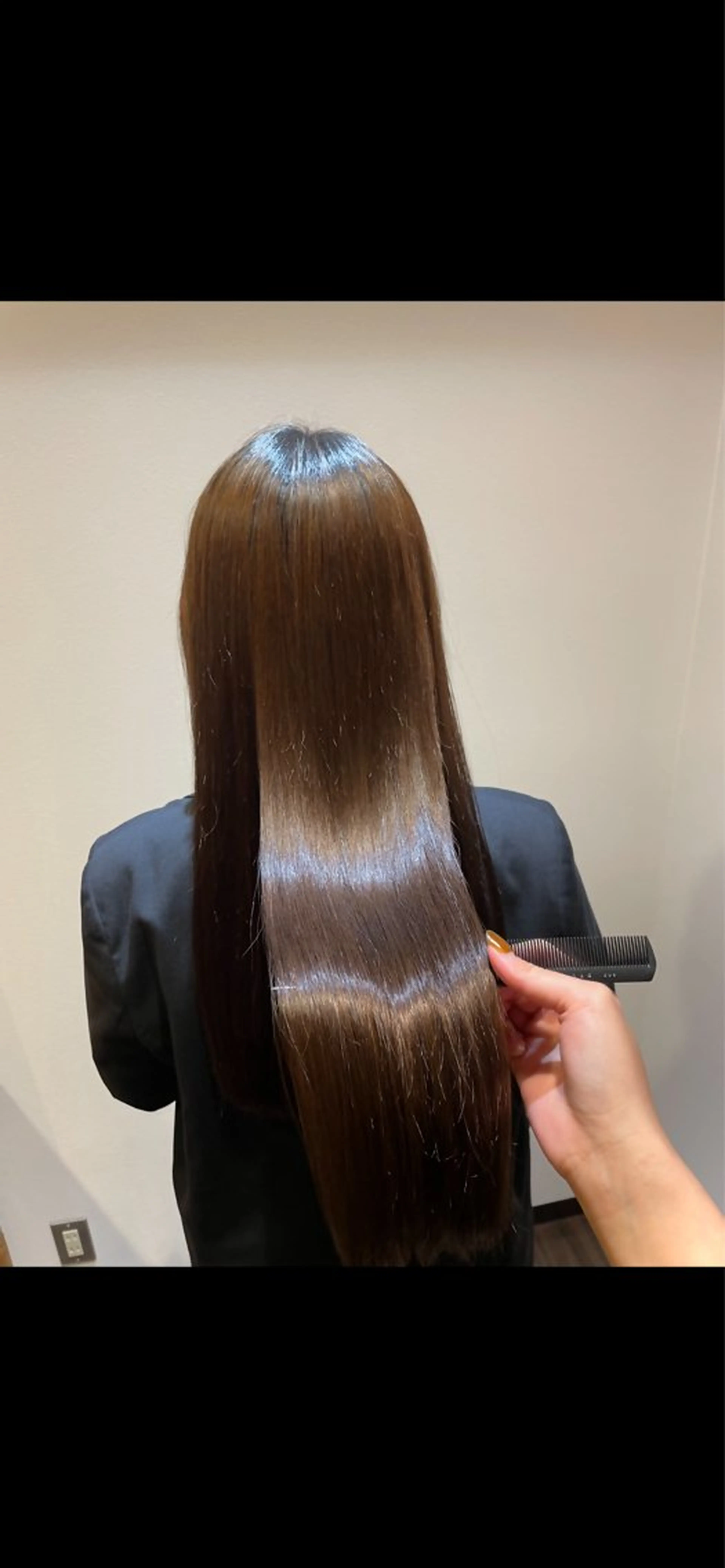 ロング 縮毛矯正 オオシマ ミユのヘアスタイル