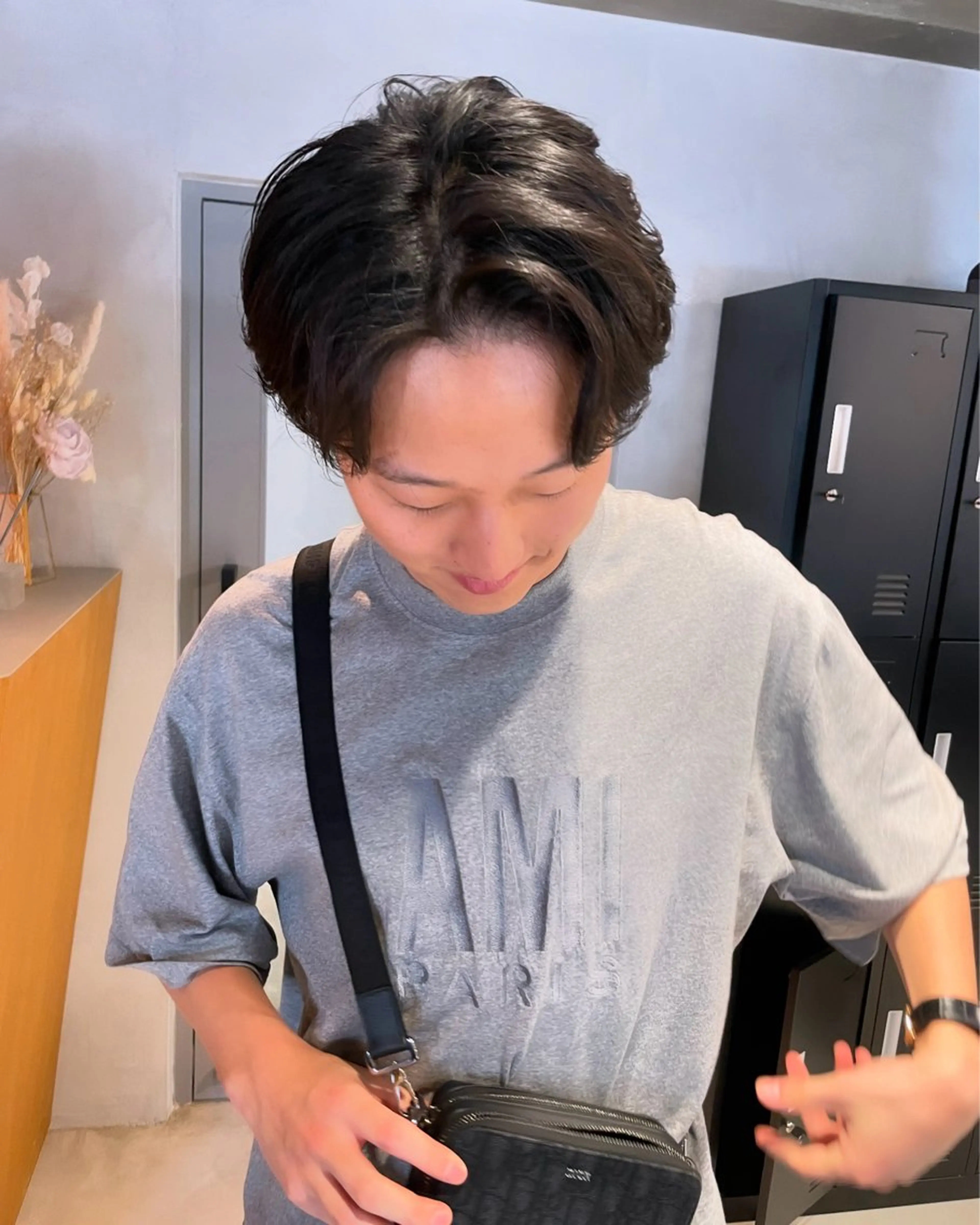 ミディアム カラー パーマ ヘアアレンジ メンズ メンズ特化 しゅうへいのヘアスタイル