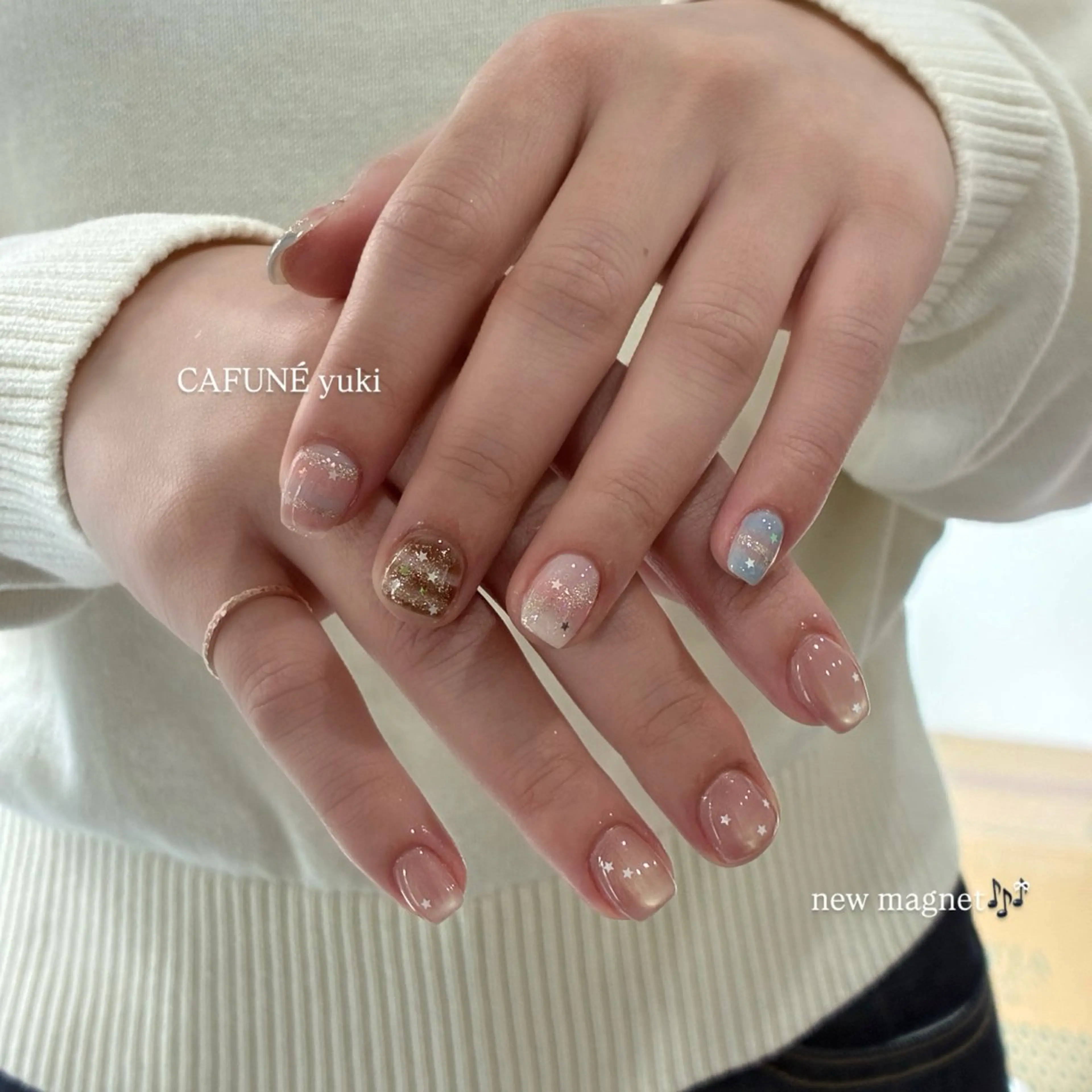 ネイル ハンドネイル CAFUNÉ TOKYO所属・🎼CAFUNÉ_ TOKYO.•*¨のネイルデザイン
