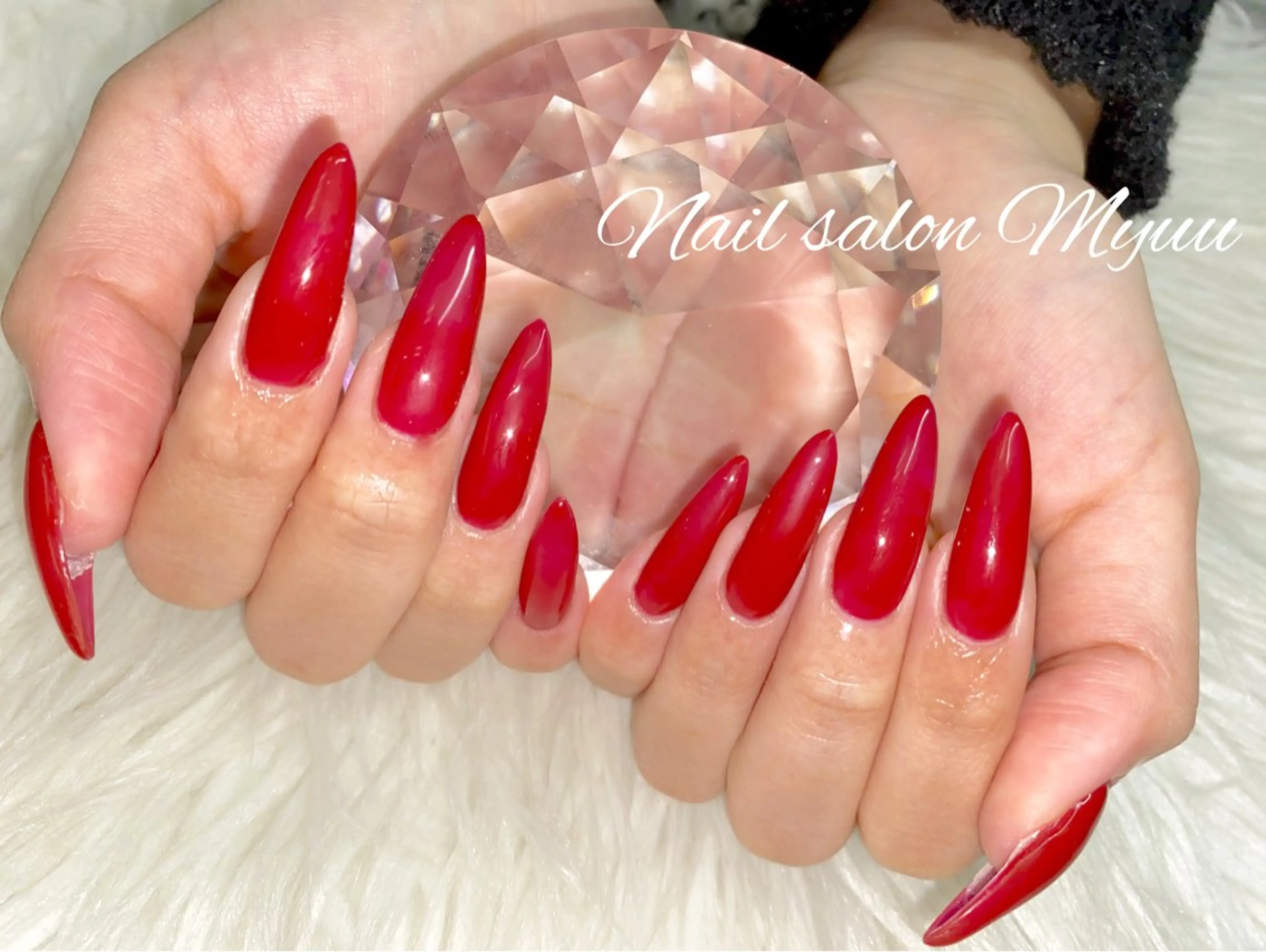 ネイル ロングネイル ワンカラーネイル スカルプネイル シンプルネイル ネイルチップ ハンドネイル Nailsalon Myuu笠原のネイルデザイン