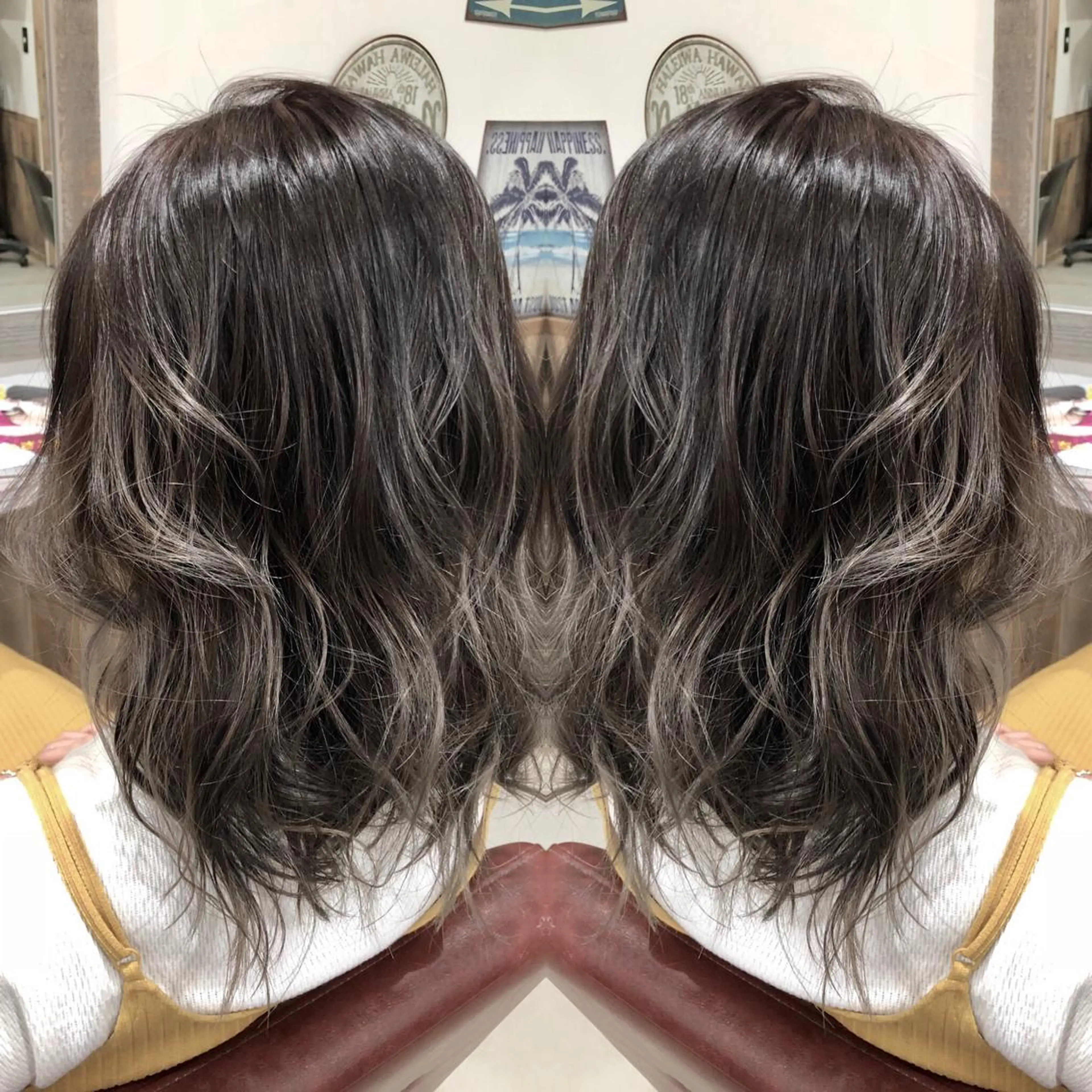 ミディアム カラー M IIのヘアスタイル