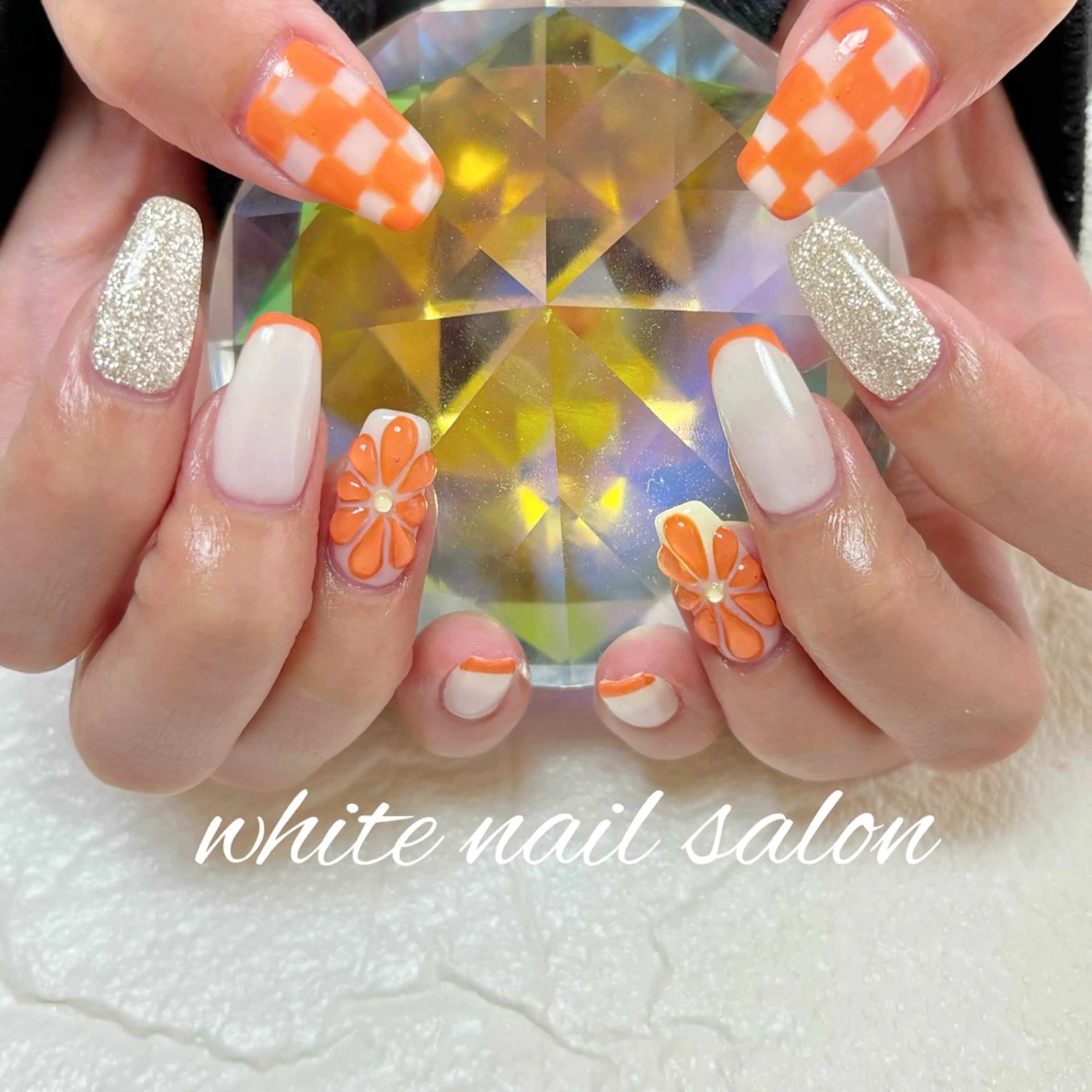 ネイル ホワイト ハンドネイル white nail salonのネイルデザイン