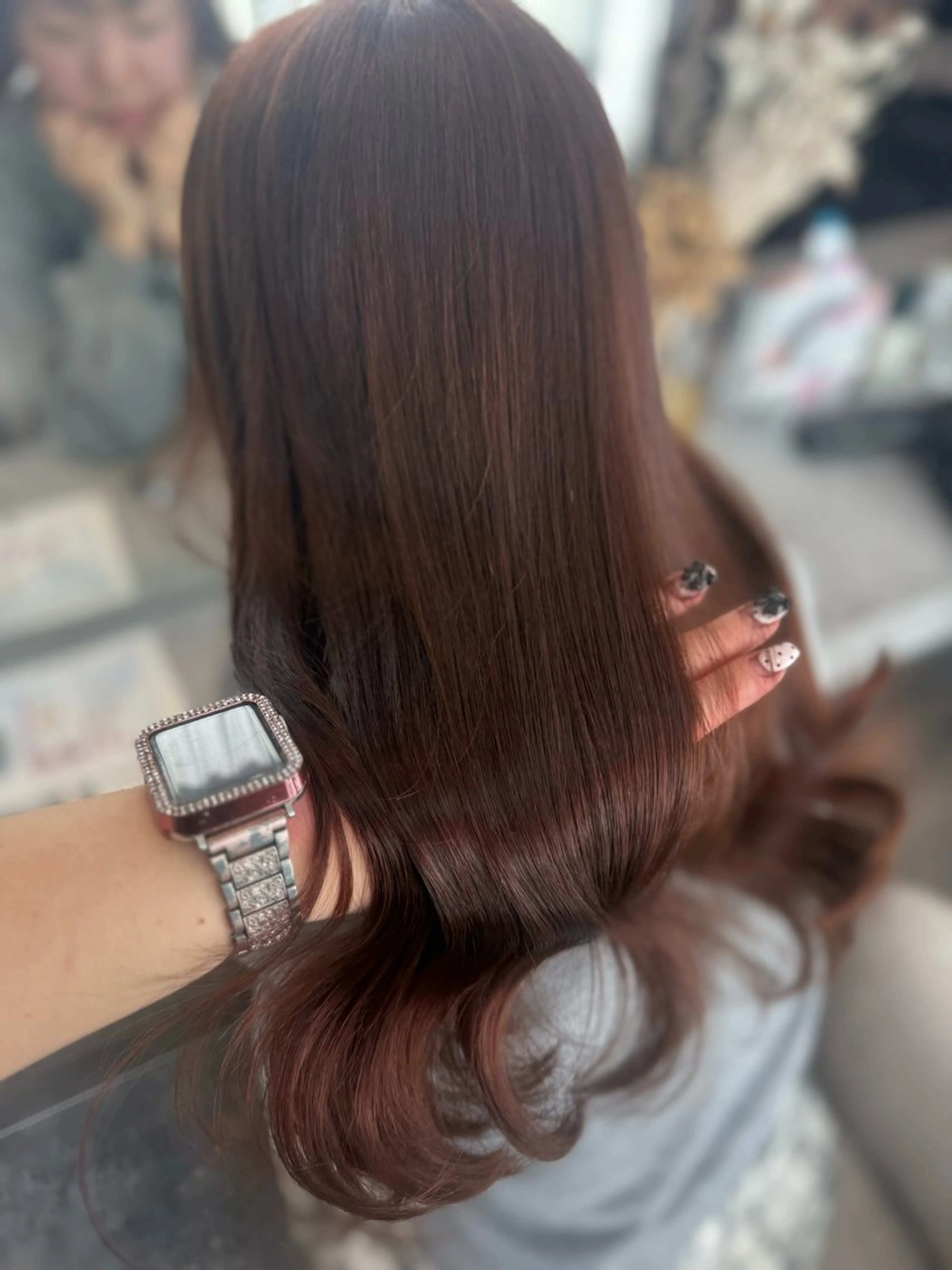 ロング ラベンダーベージュ 学生 韓国風ヘア ヘアカラー 🦋ami/浦和 ブリーチ／韓国🦋のヘアスタイル