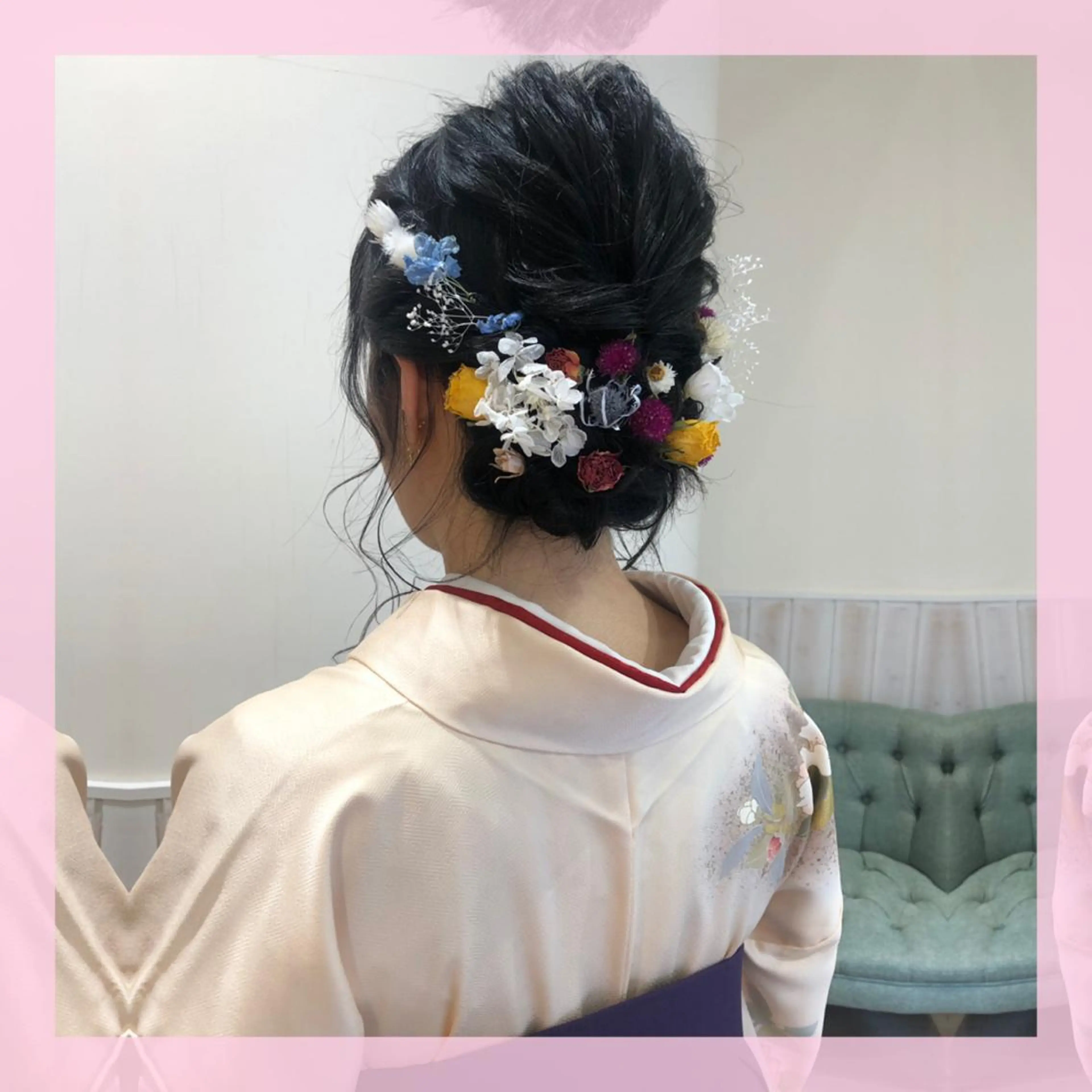 ミディアム ヘアアレンジ 浴衣 🍒前川 🍒のヘアスタイル