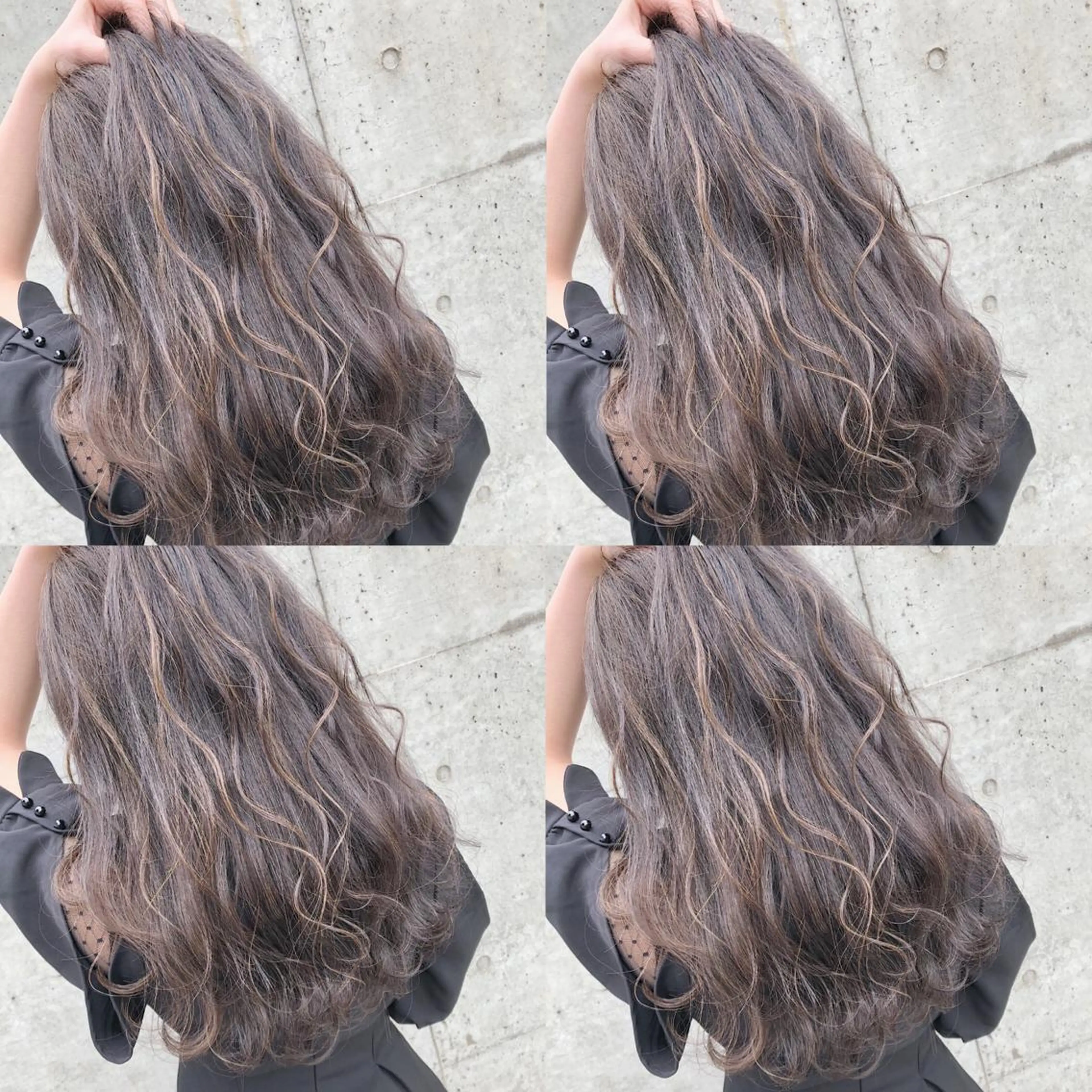 ロング カラー ヘアアレンジ メンズ キッズ 💟Chloe原宿店 🩶ハイトーンのヘアスタイル