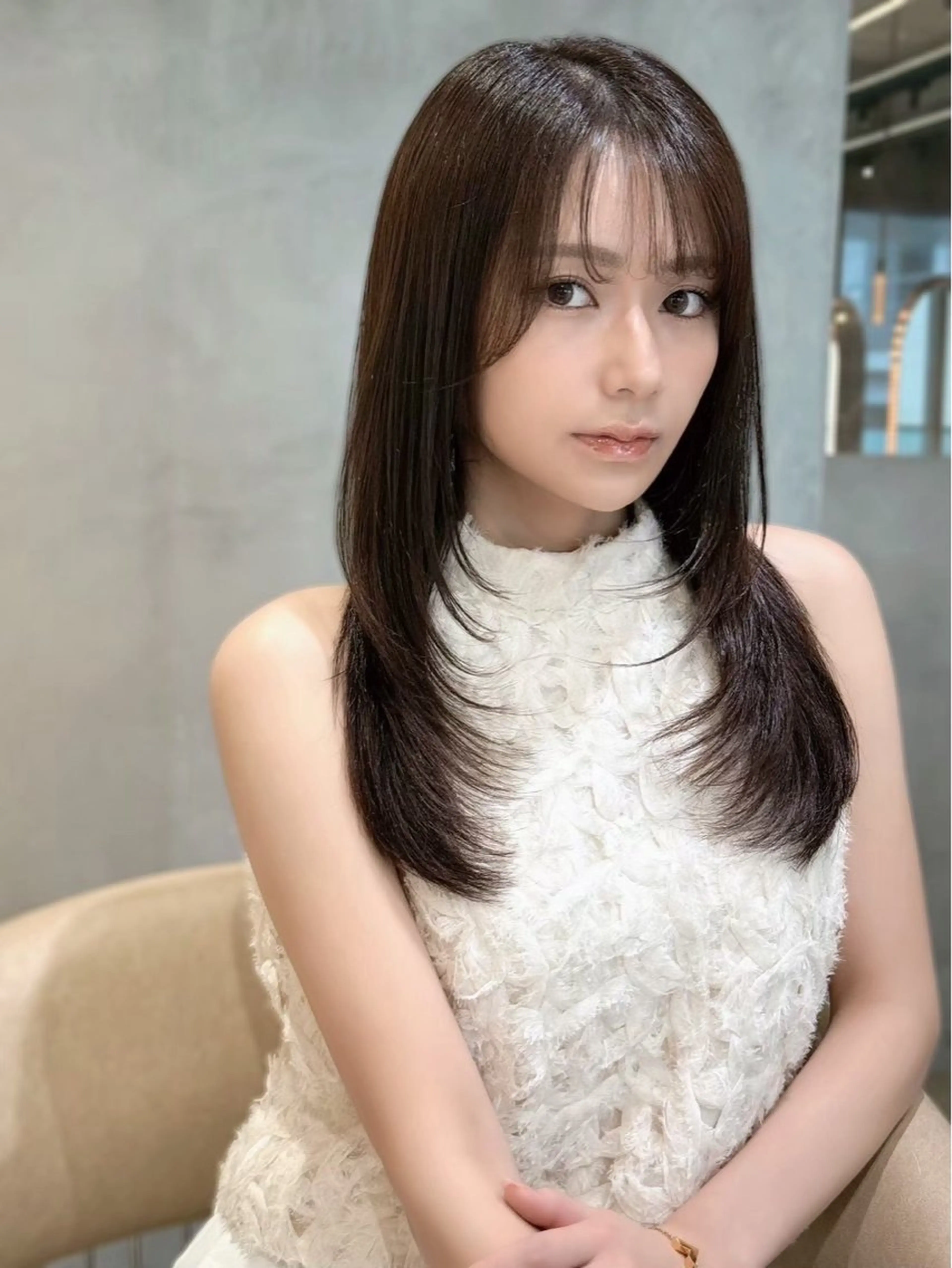 ロング カラー 🫧✨透明感カラー 🤍ゆら🤍✨🫧のヘアスタイル