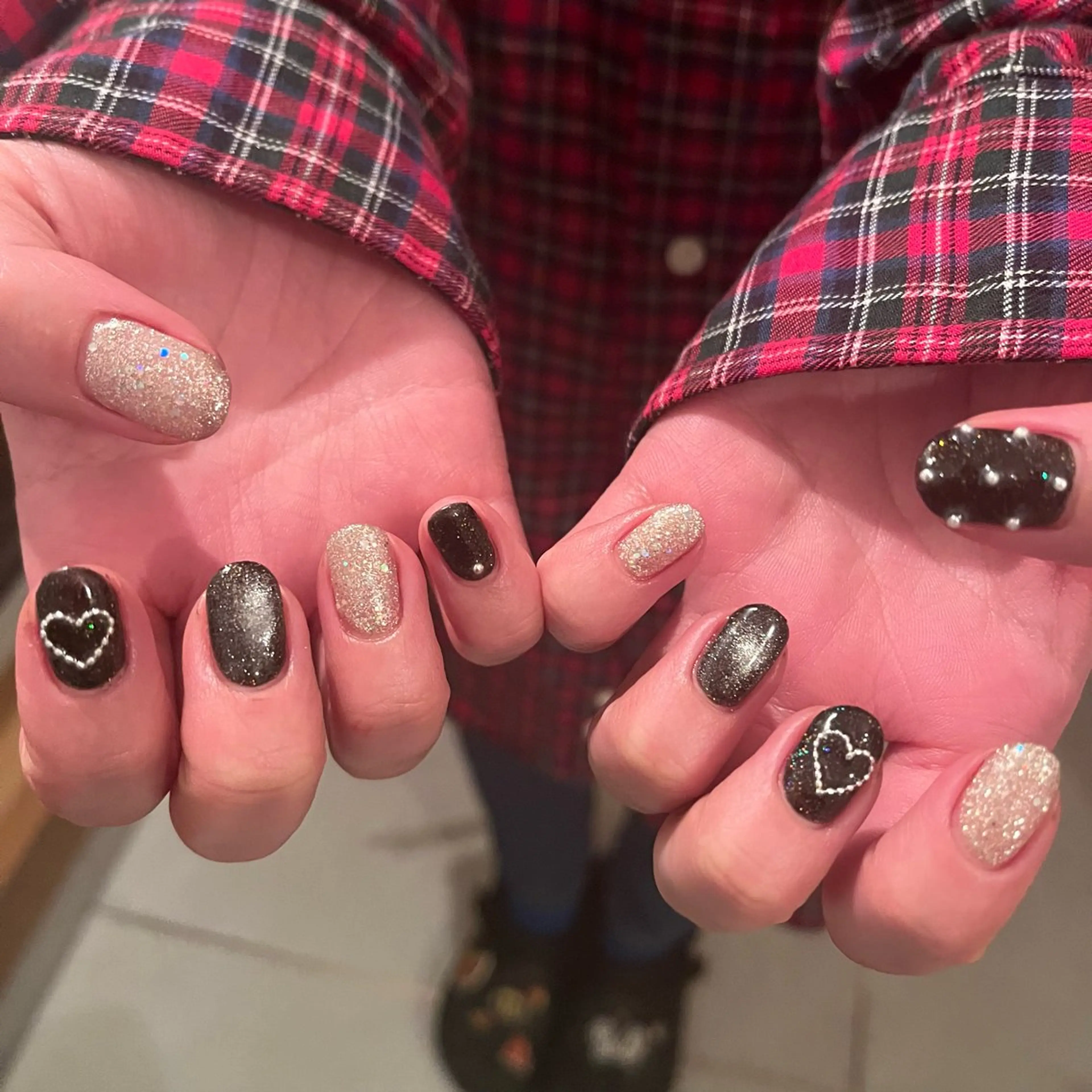 ネイル シルバー K Aのネイルデザイン