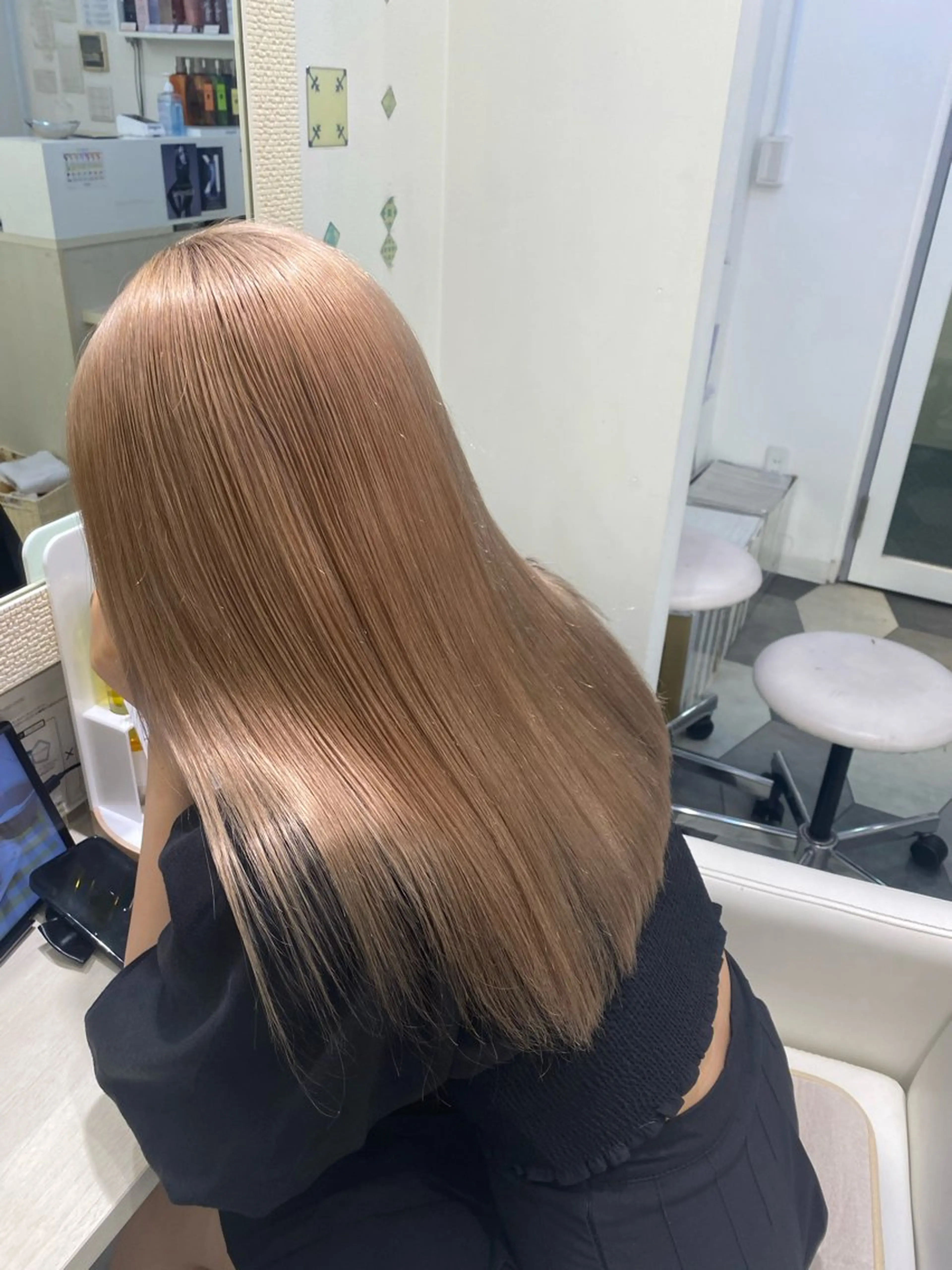 セミロング カラー ブリーチカラー💖 rukaのヘアスタイル