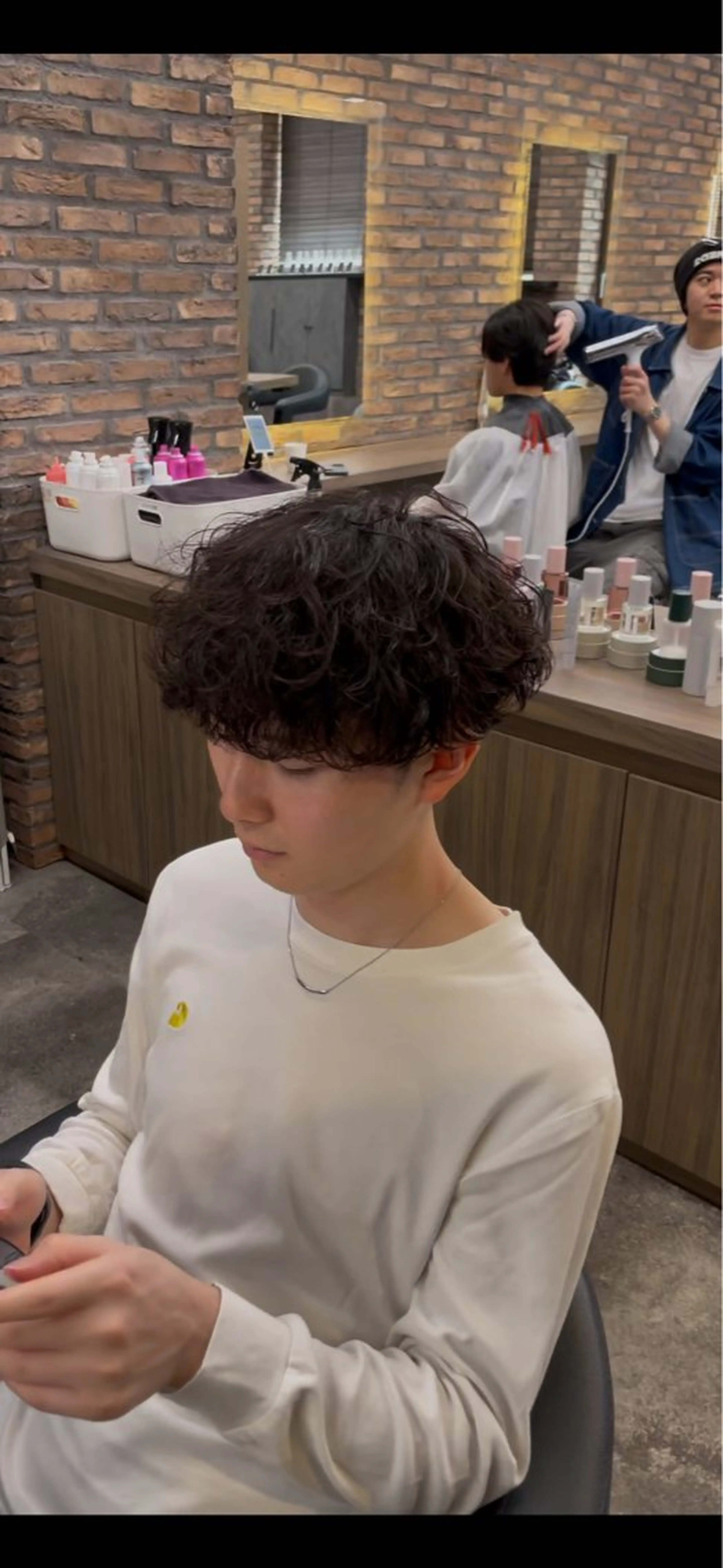 ショート カラー パーマ ヘアアレンジ メンズ キッズ アップバング センターパート メンズハイライト マッシュ メンズパーマ 🔥メンズ特化🔥/ 福田朝輝のヘアスタイル