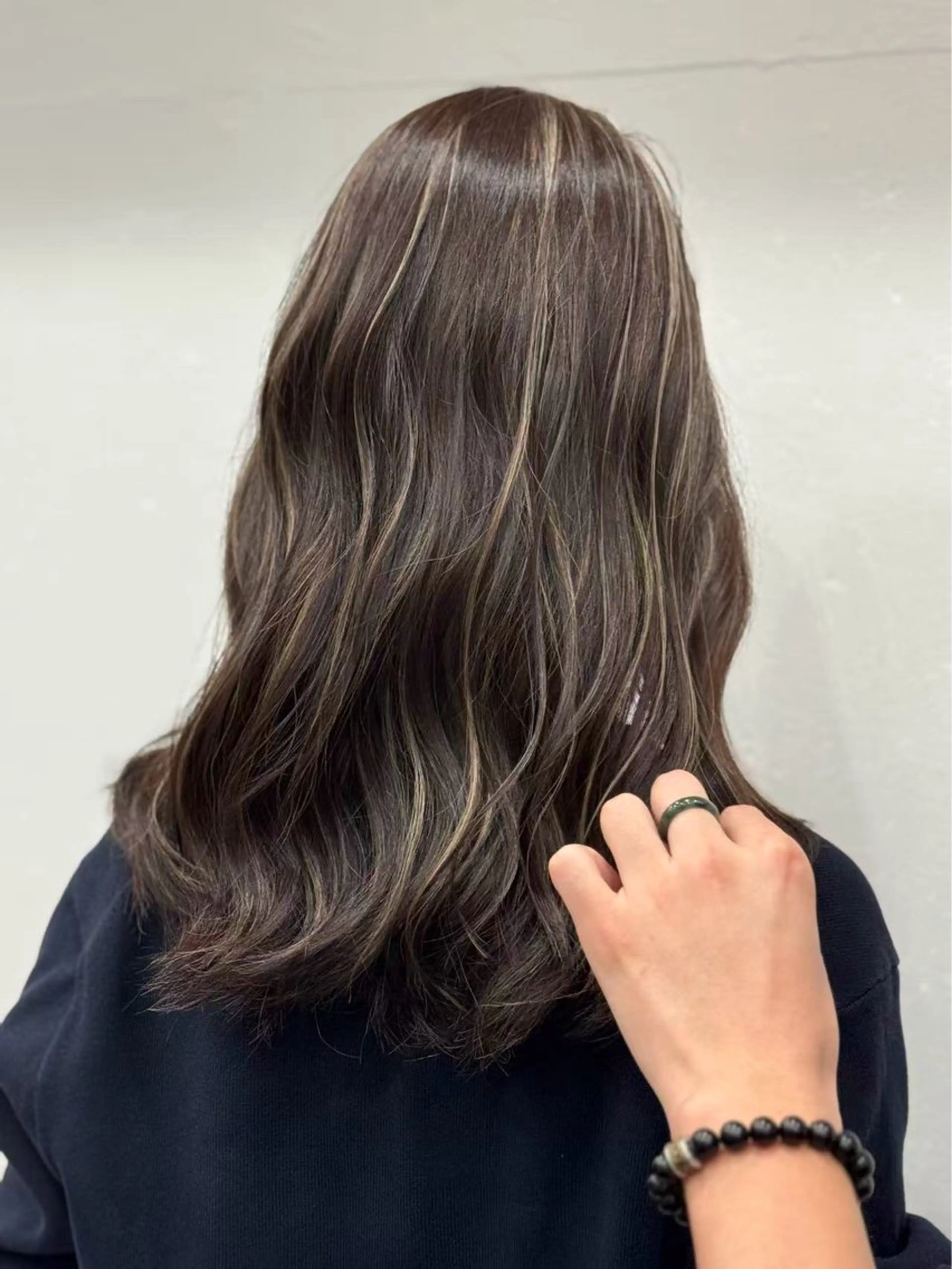 セミロング カラー カット ヘアカラー 尹兆奎美容室所属・パーマ/ブリーチ 新大久保/シンのヘアスタイル