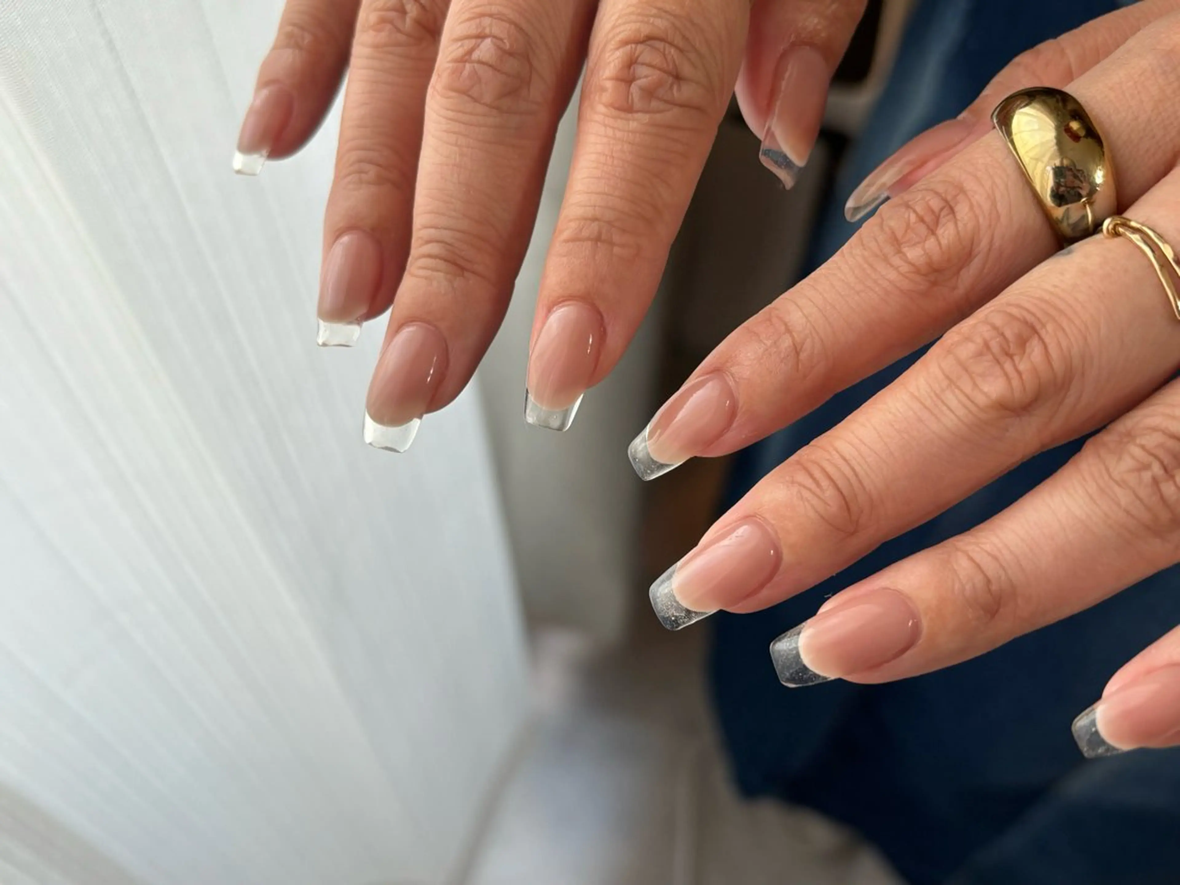 ネイル クリアネイル フレンチネイル ジェルネイル 韓国ネイル パラジェル kikinail 溝の口のネイルデザイン